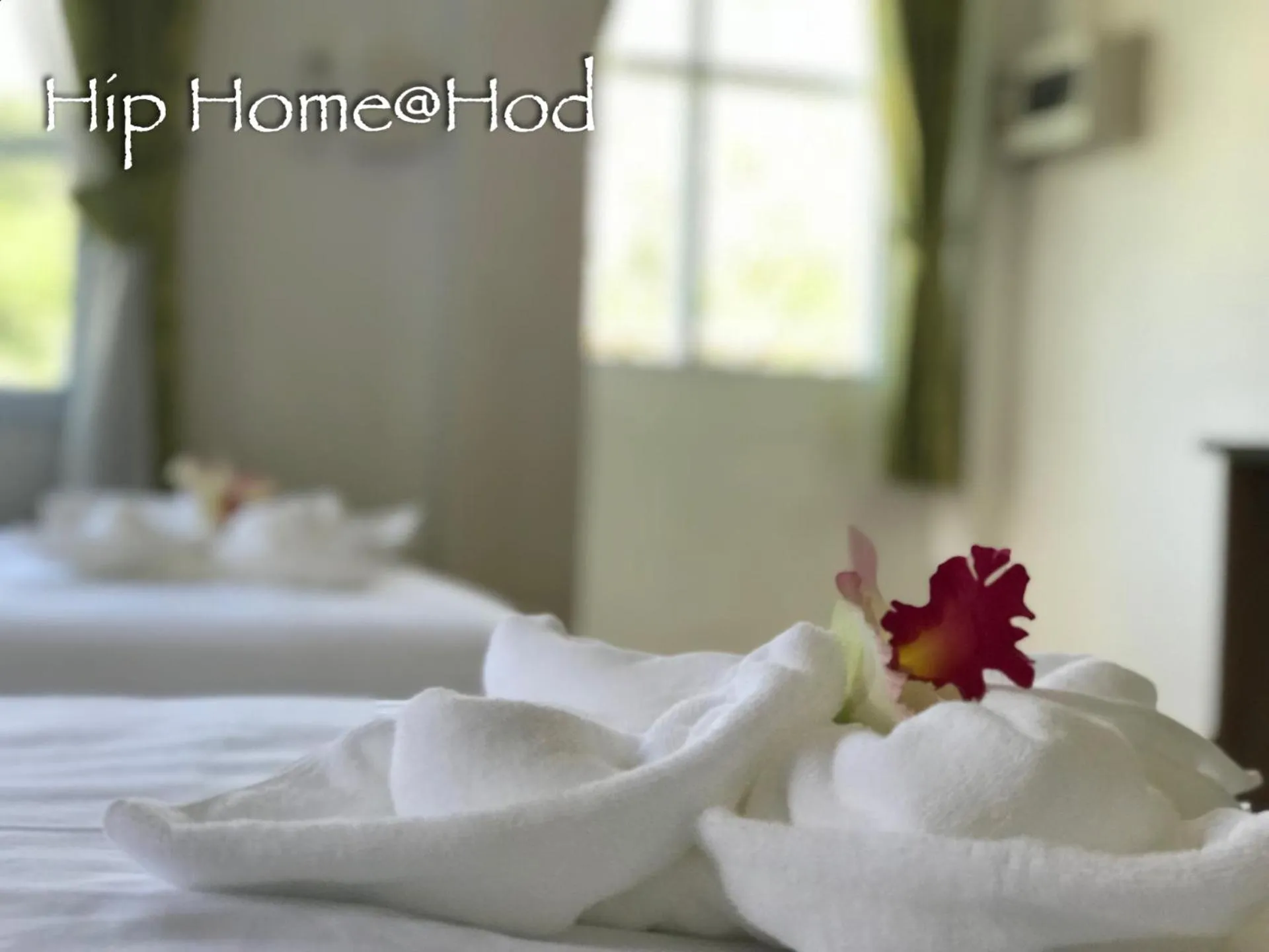 Bed in Hip Home at Hod