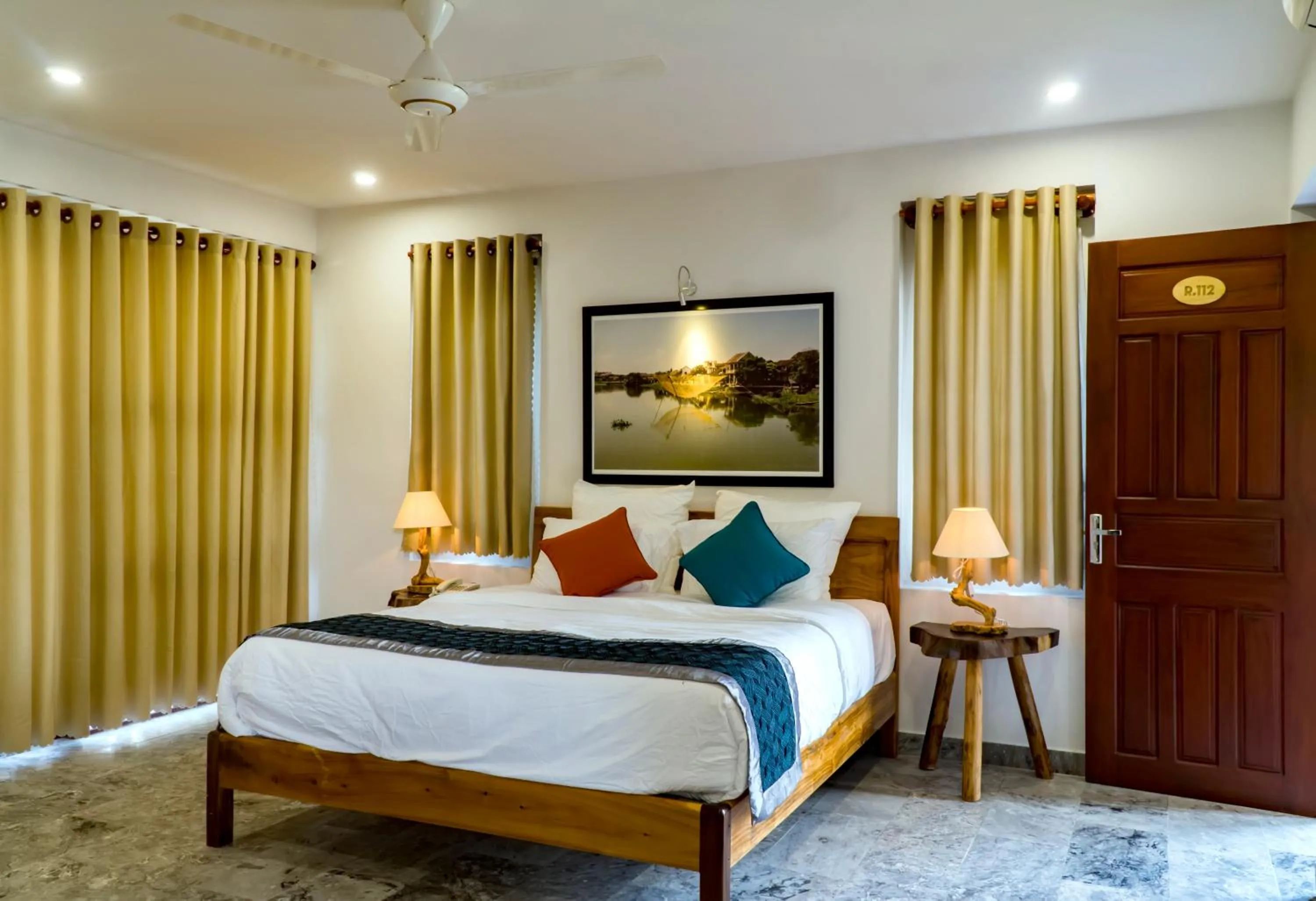 Photo of the whole room, Bed in Louis Villa Hoi An