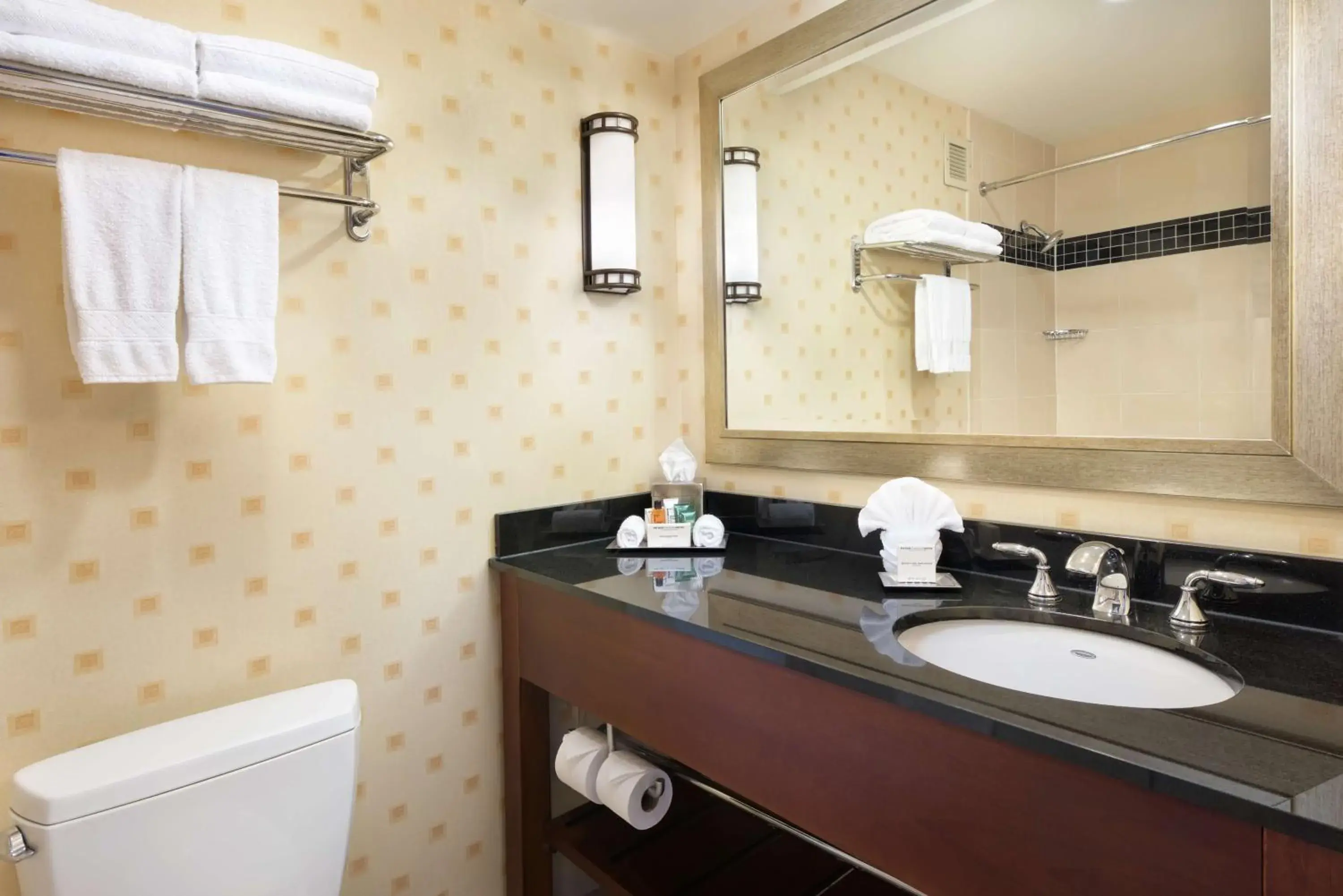 Bathroom in Hilton Chicago O'Hare Airport Bathroom in Hilton Chicago O'Hare Airport