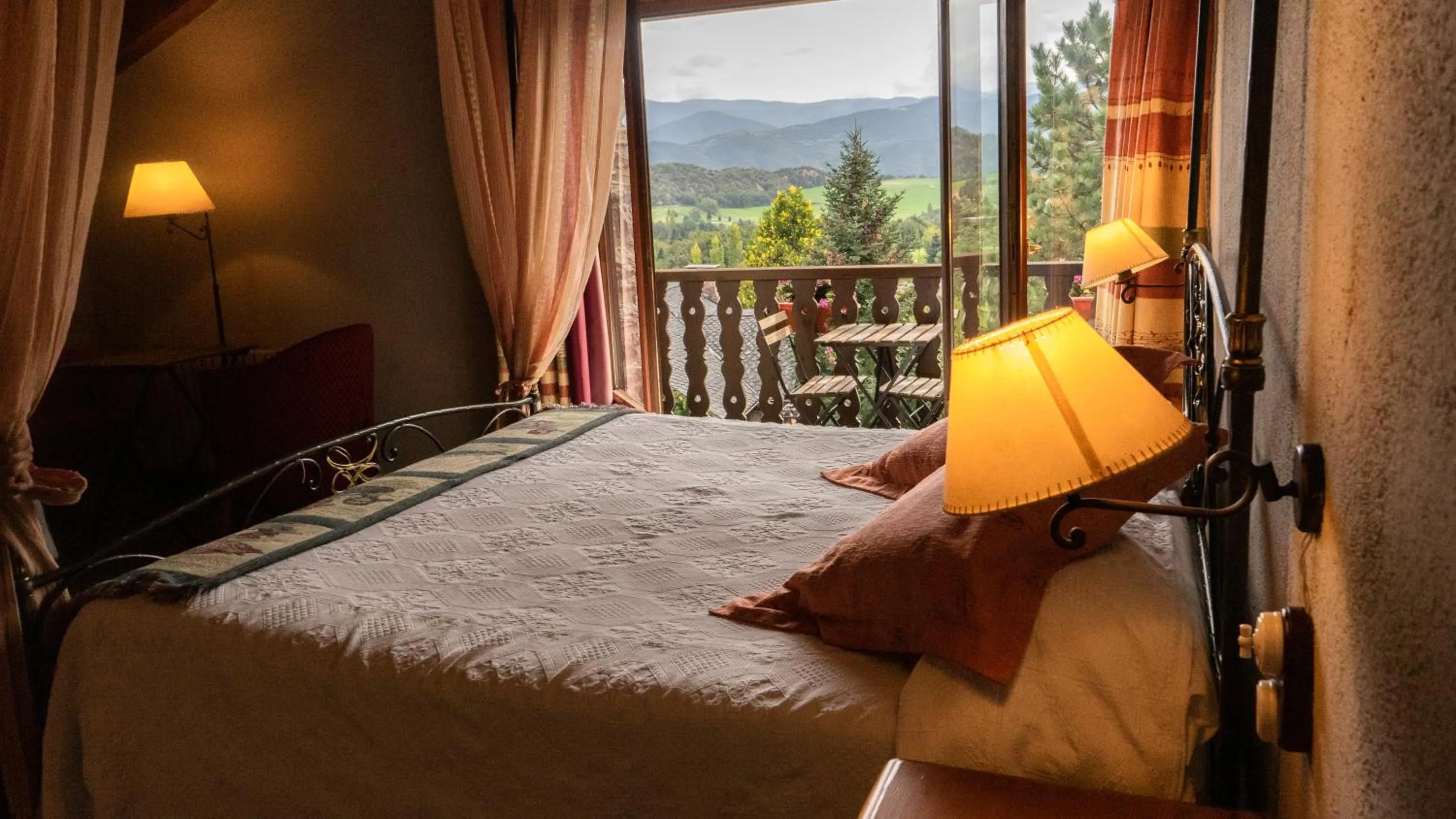 Balcony/Terrace, Bed in Mas D'en Roqueta