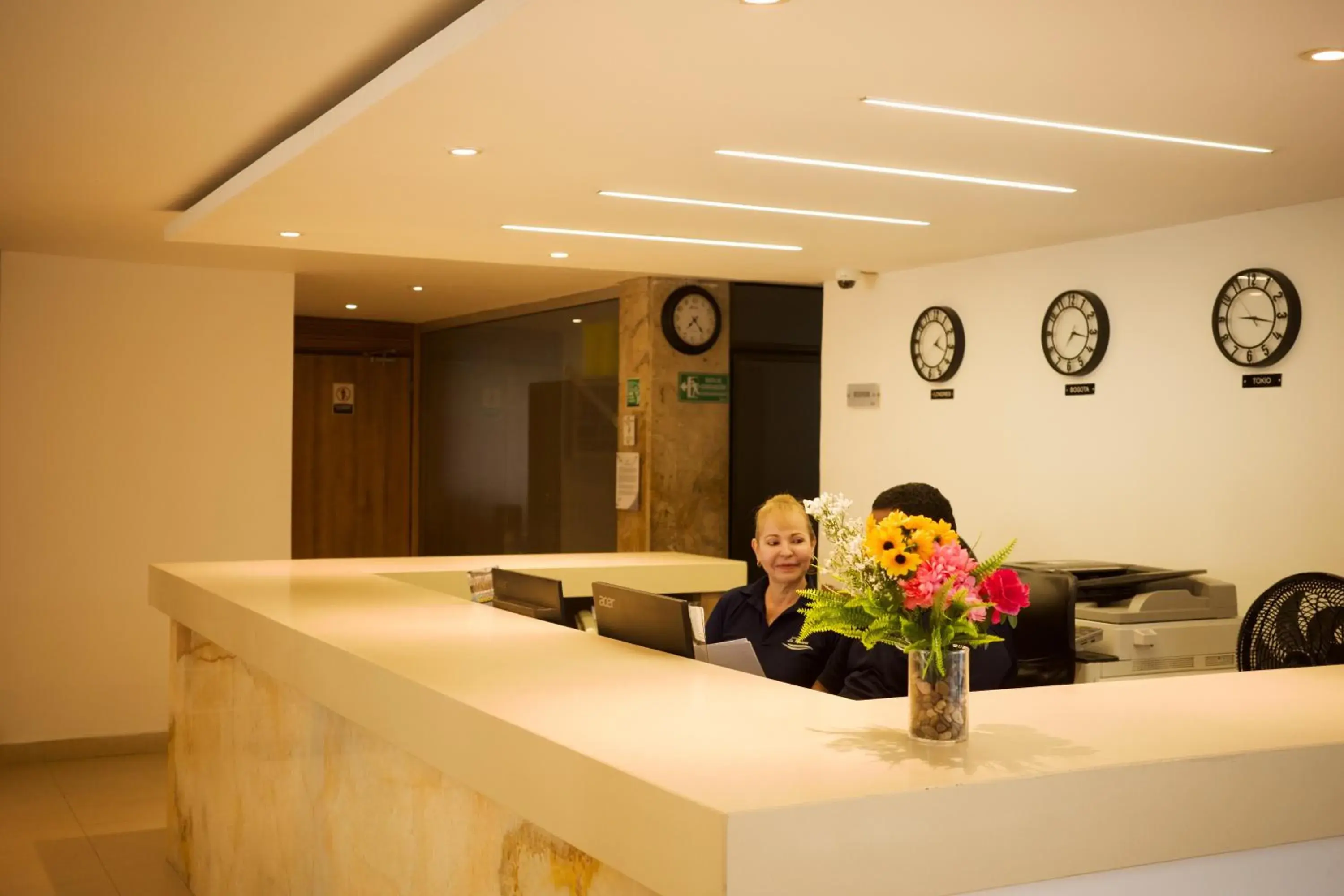 Lobby or reception in Hotel La Riviera Lobby or reception in Hotel La Riviera