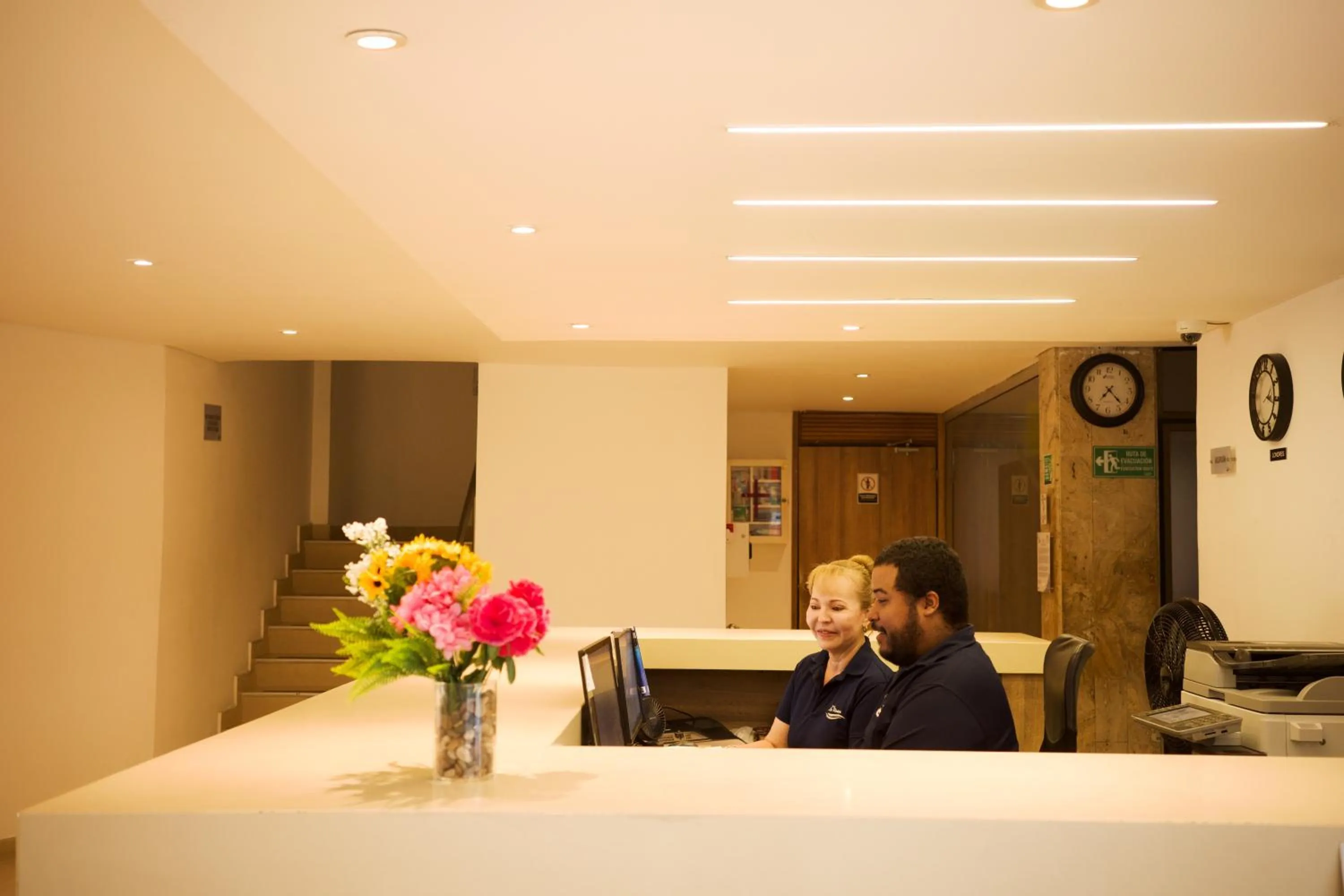 Lobby or reception in Hotel La Riviera