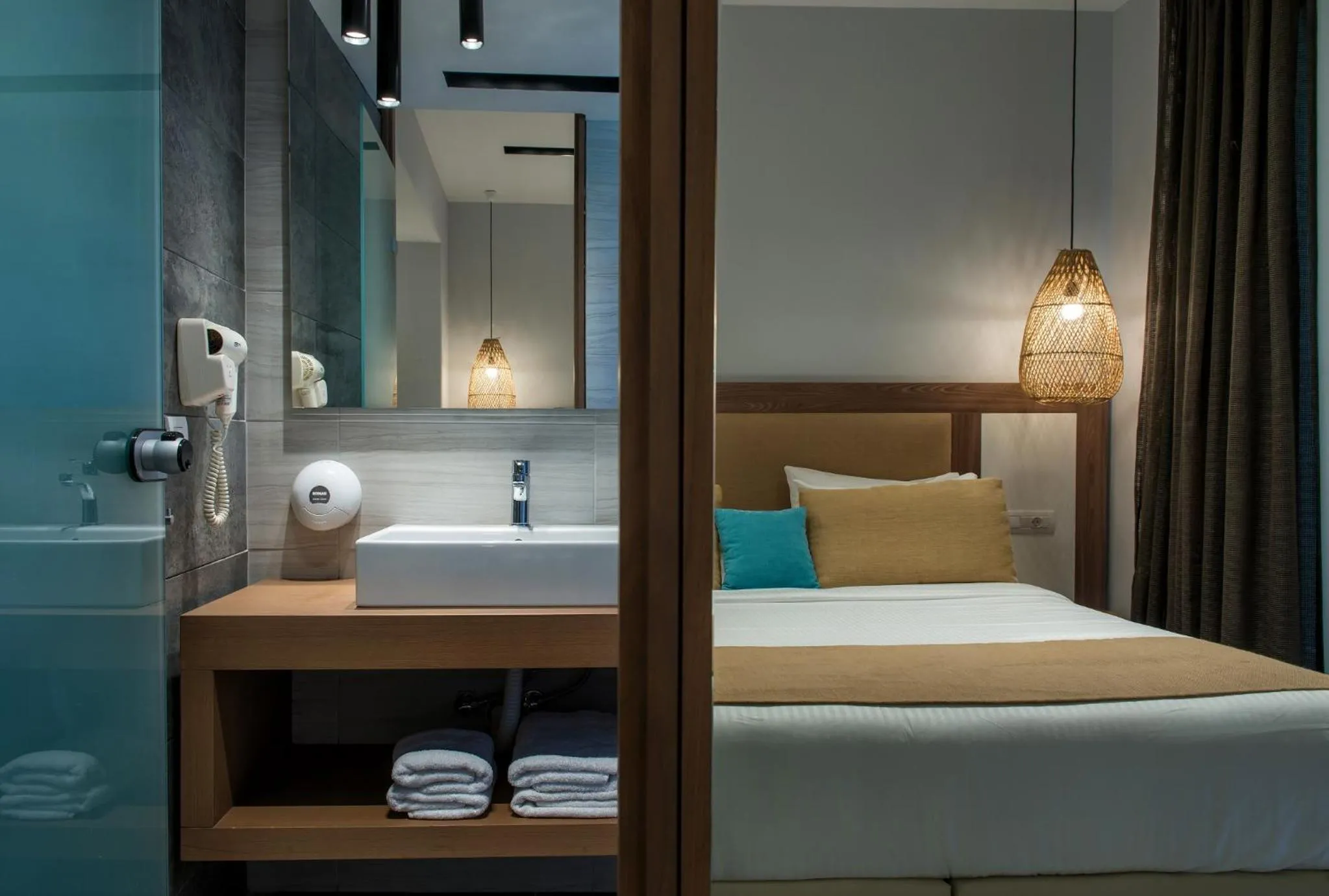 Bathroom, Bed in Paralos Lifestyle Beach Adults Only