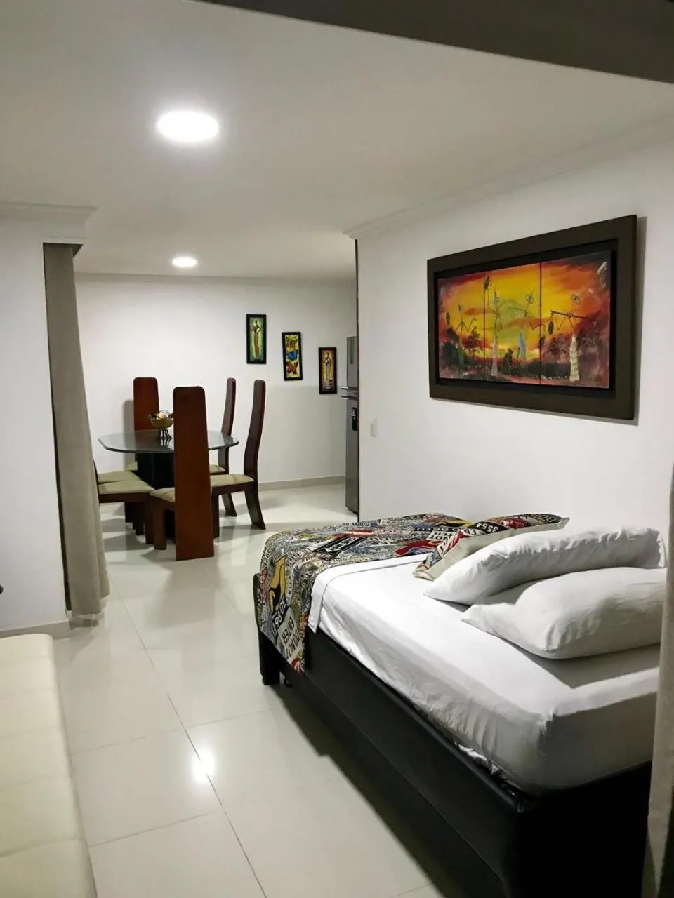 Dining area, Bed in Apartamentos Cartagena Colonial
