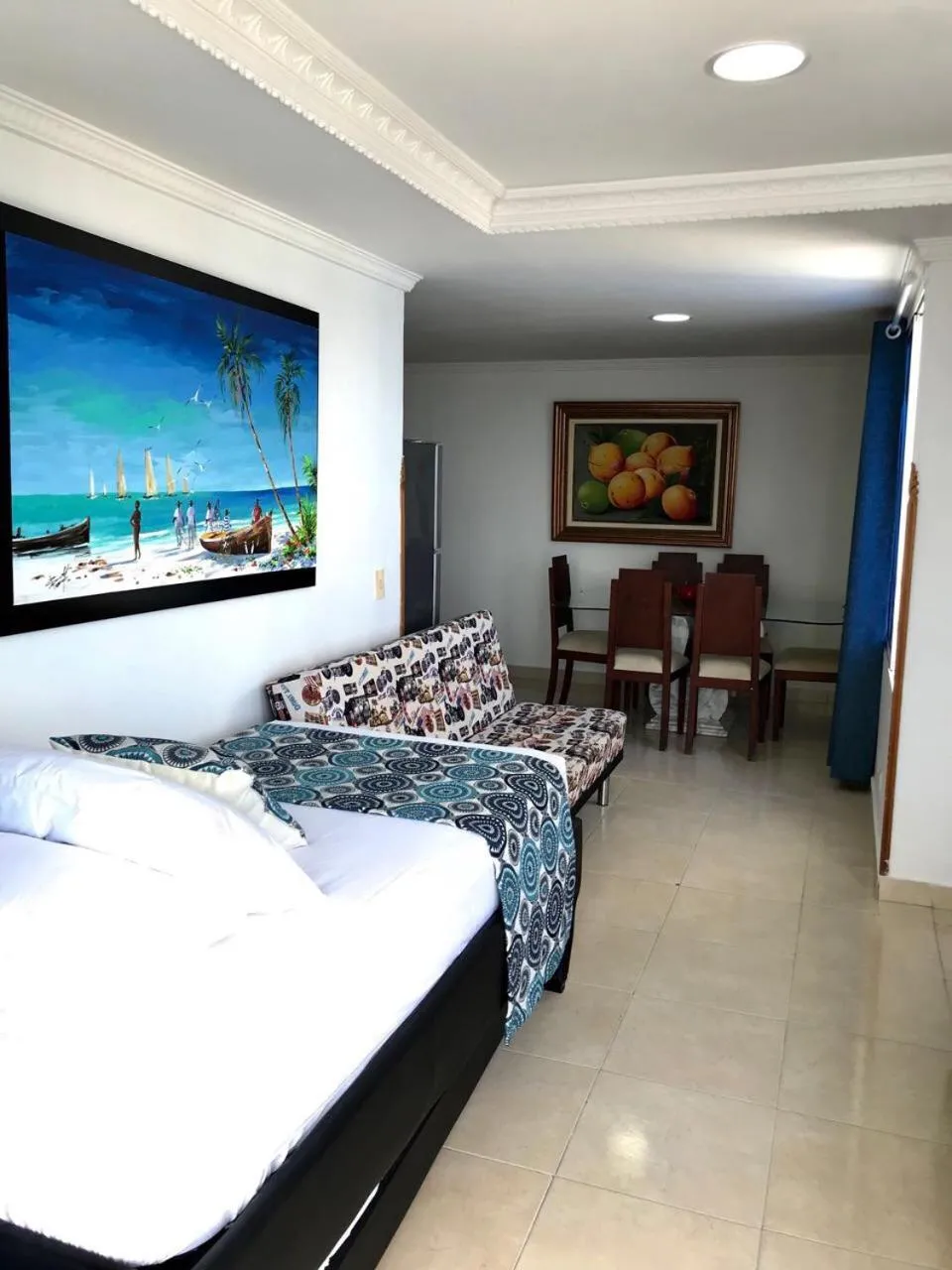 Dining area, Bed in Apartamentos Cartagena Colonial