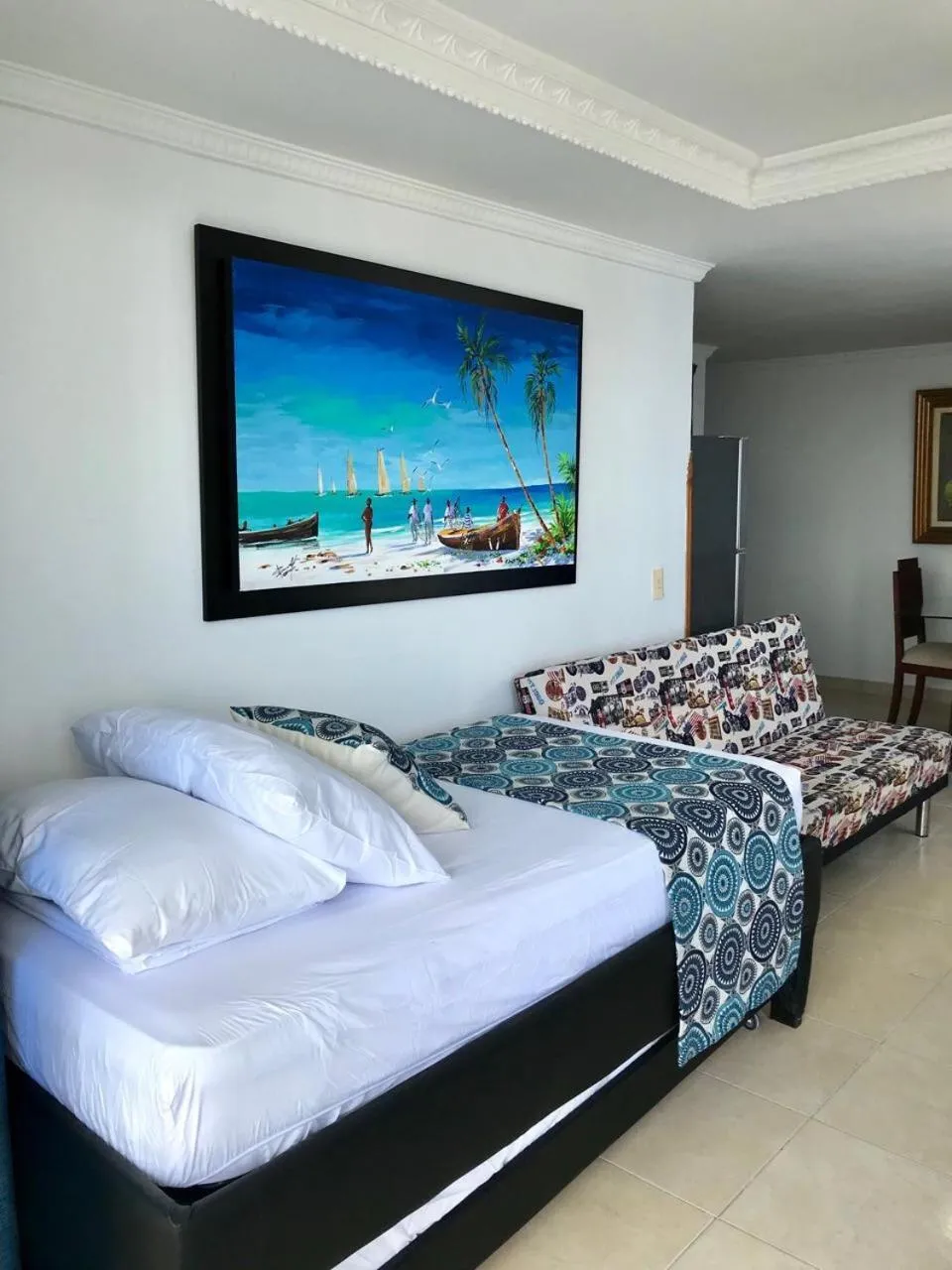 Living room, Bed in Apartamentos Cartagena Colonial