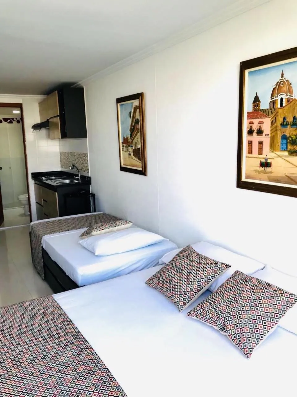 Bed in Apartamentos Cartagena Colonial