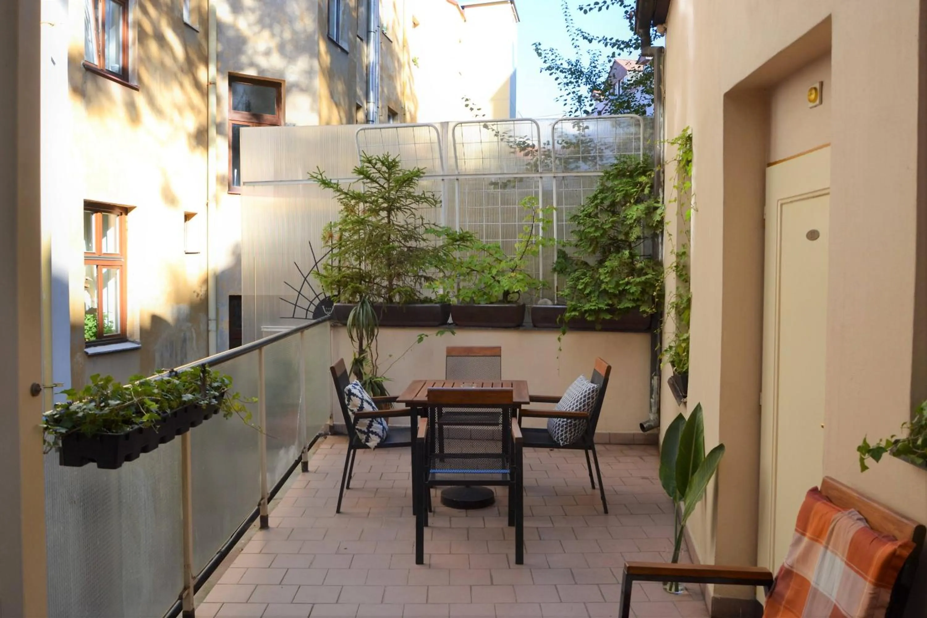 Balcony/Terrace in Self-service Hotel Ostaš Praha