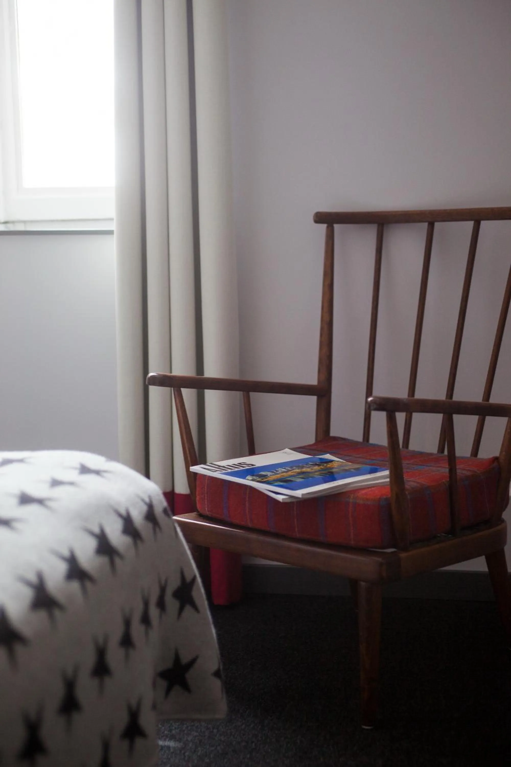 Decorative detail, Bed in La Chaumière Mountain Lodge