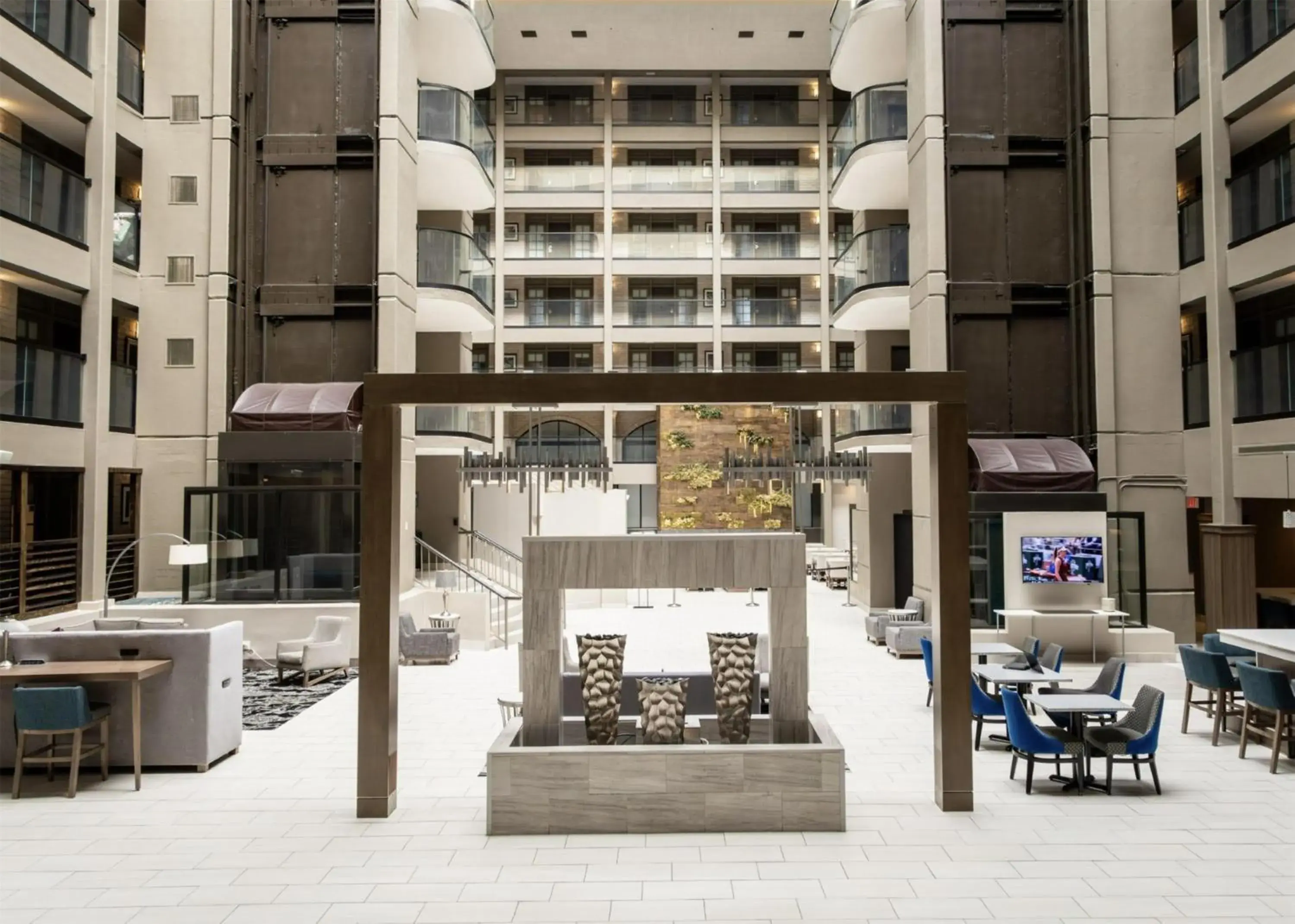 Lobby or reception in Embassy Suites by Hilton Chicago Schaumburg Woodfield Lobby or reception in Embassy Suites by Hilton Chicago Schaumburg Woodfield