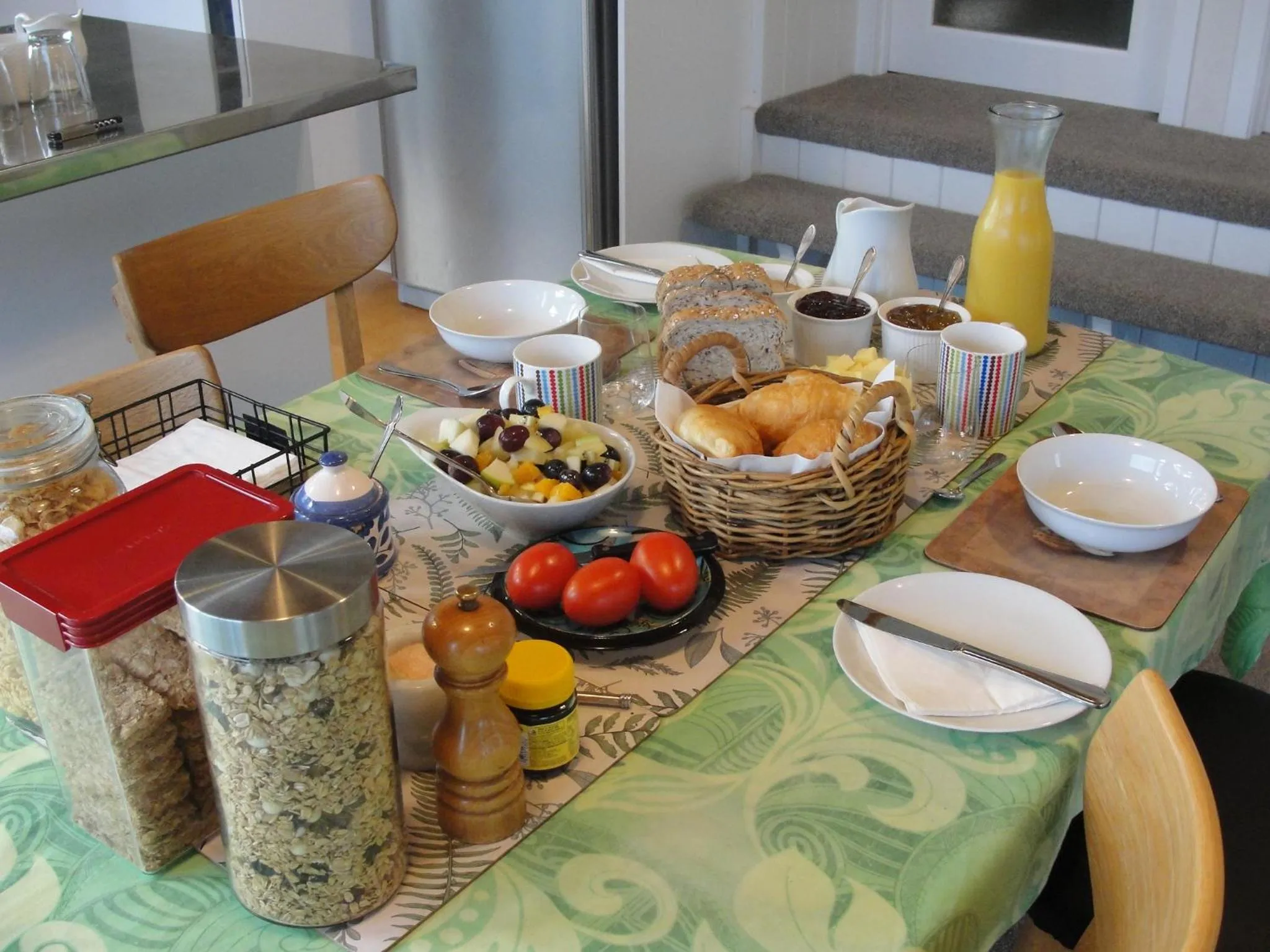 Continental breakfast in Leigh Panorama B&B