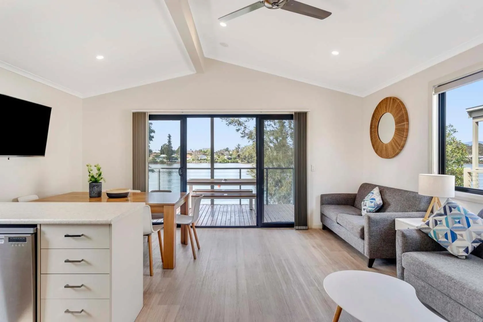 Living room in Moruya Holiday Park