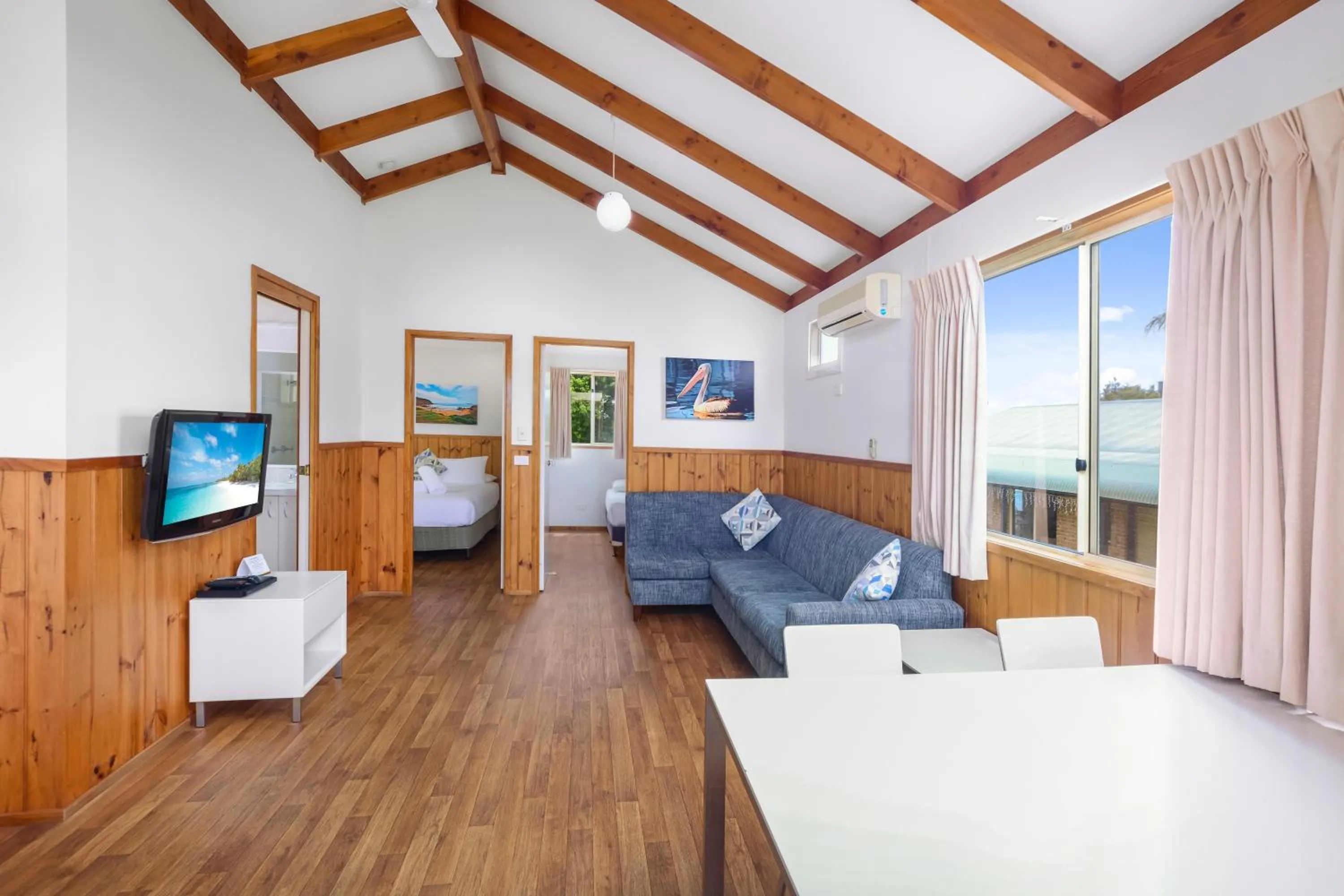 Living room in Moruya Holiday Park