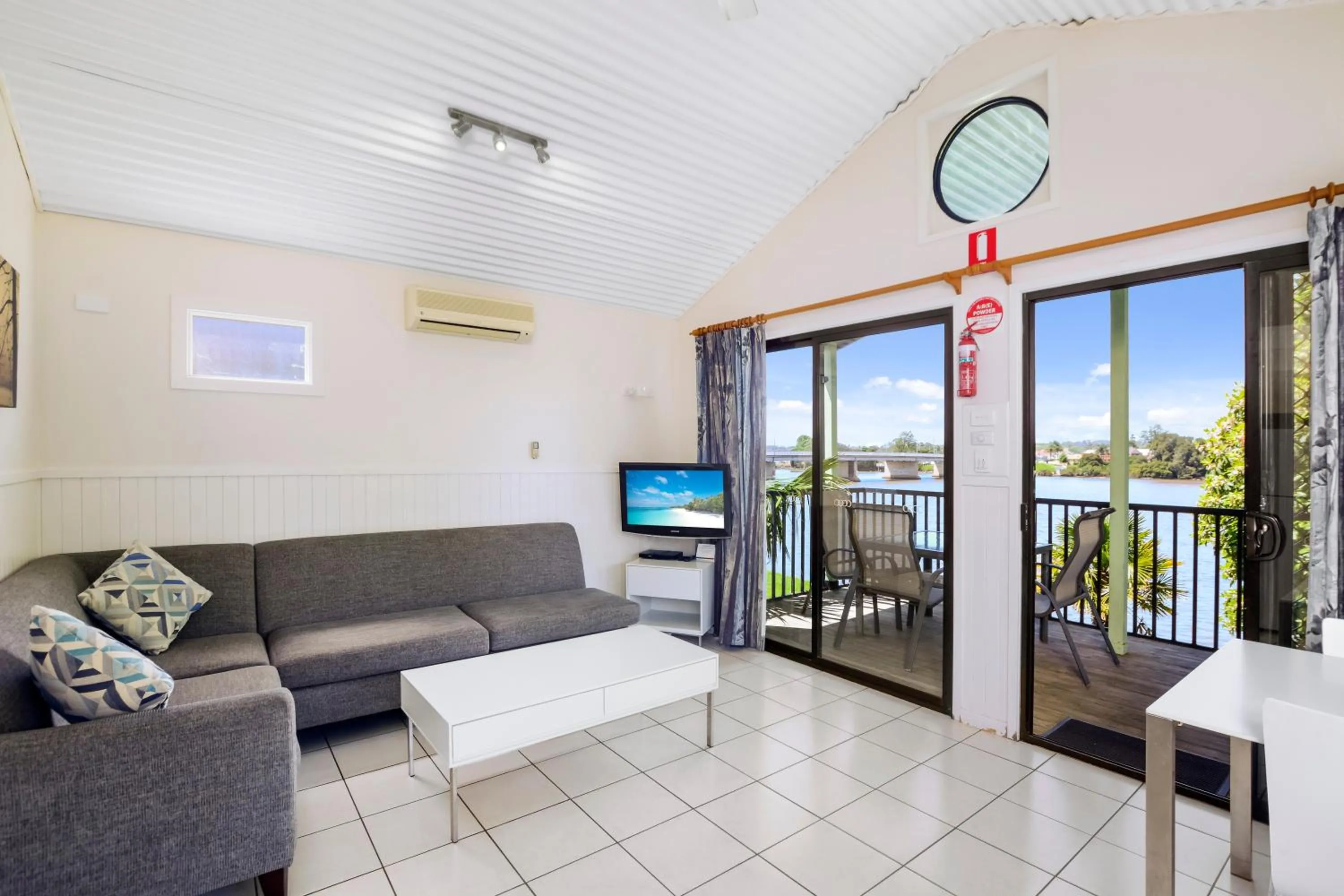 Living room in Moruya Holiday Park