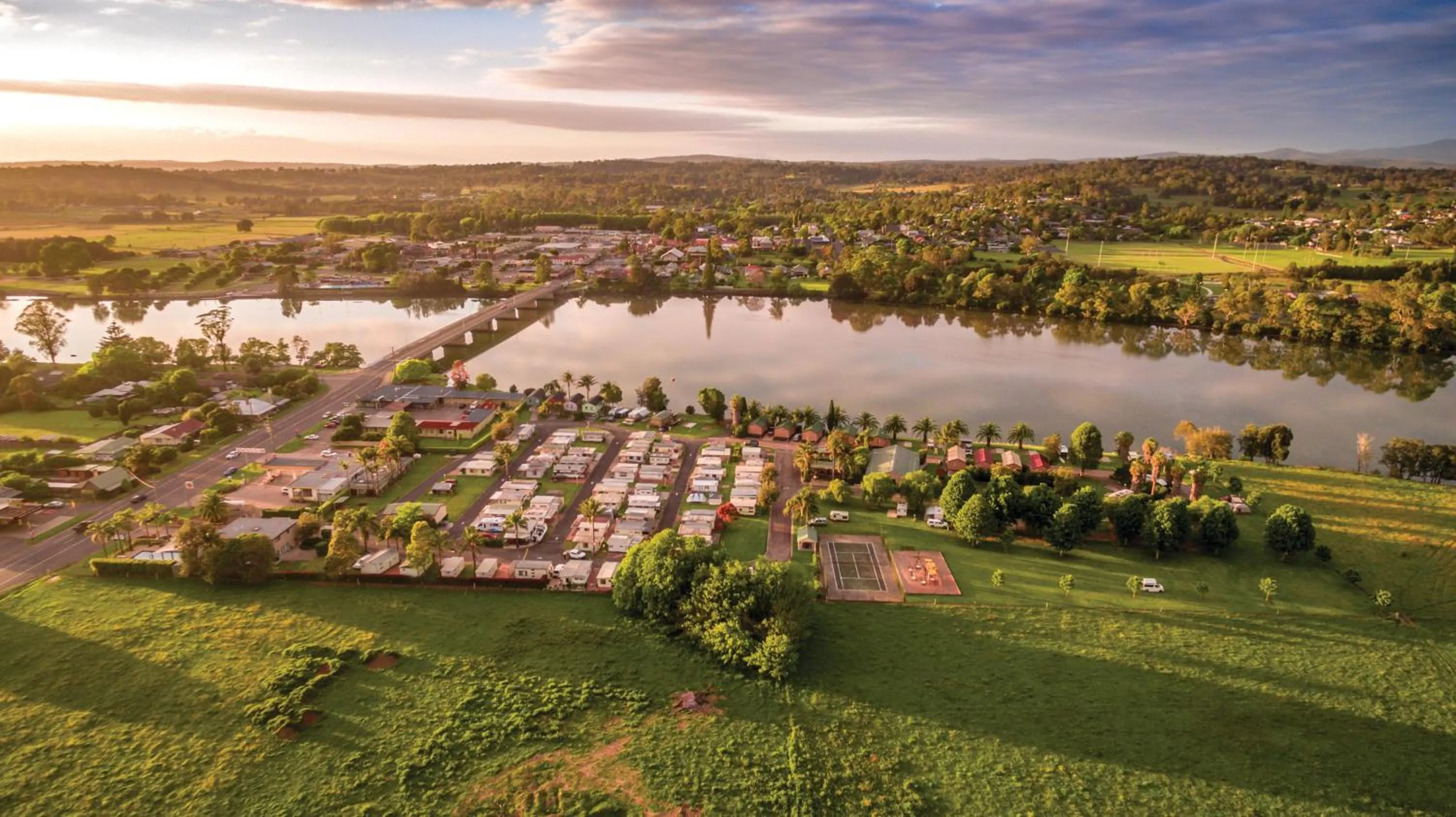 Bird's eye view in Moruya Holiday Park