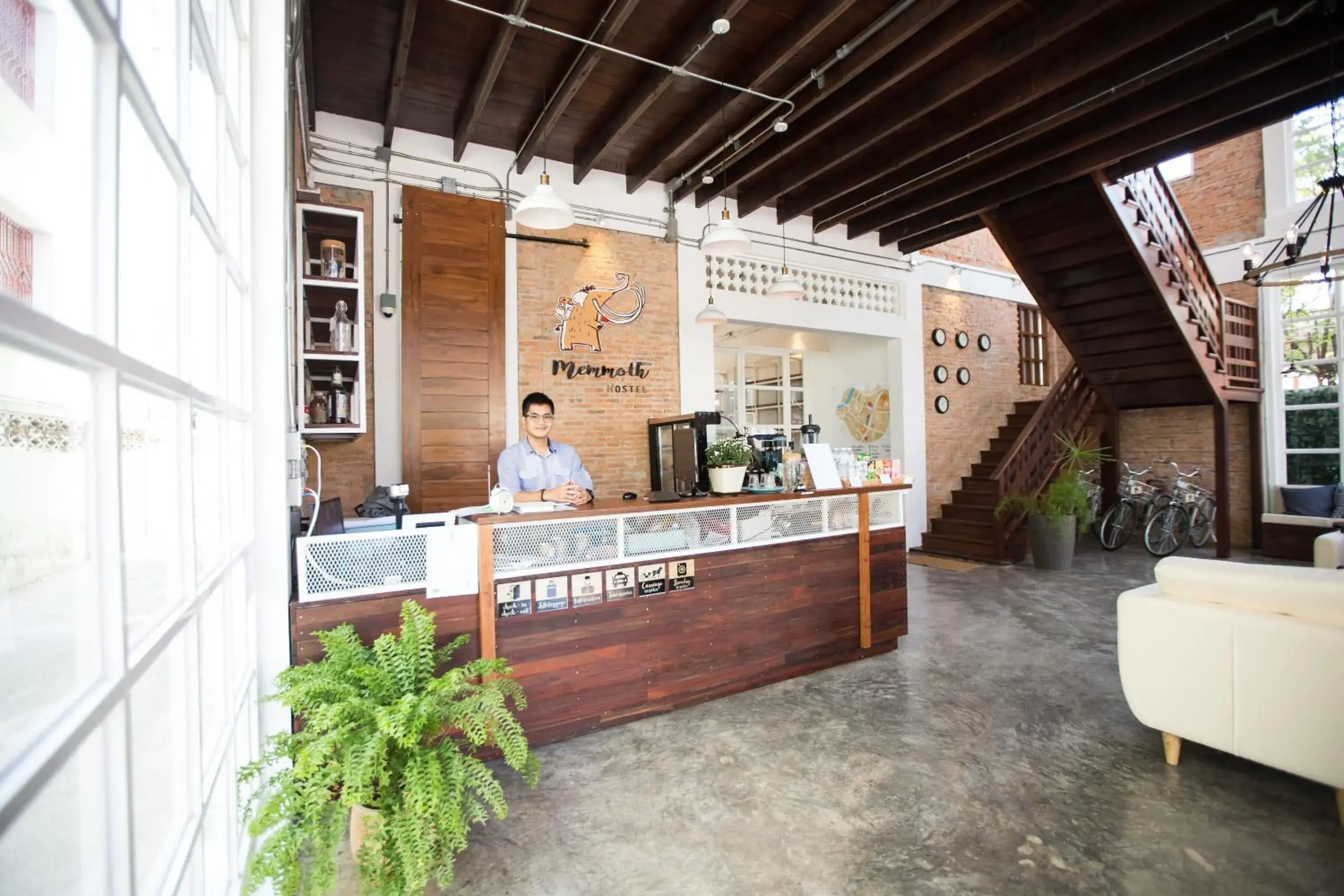 Lobby or reception in Memmoth Hostel In Lampang Lobby or reception in Memmoth Hostel In Lampang