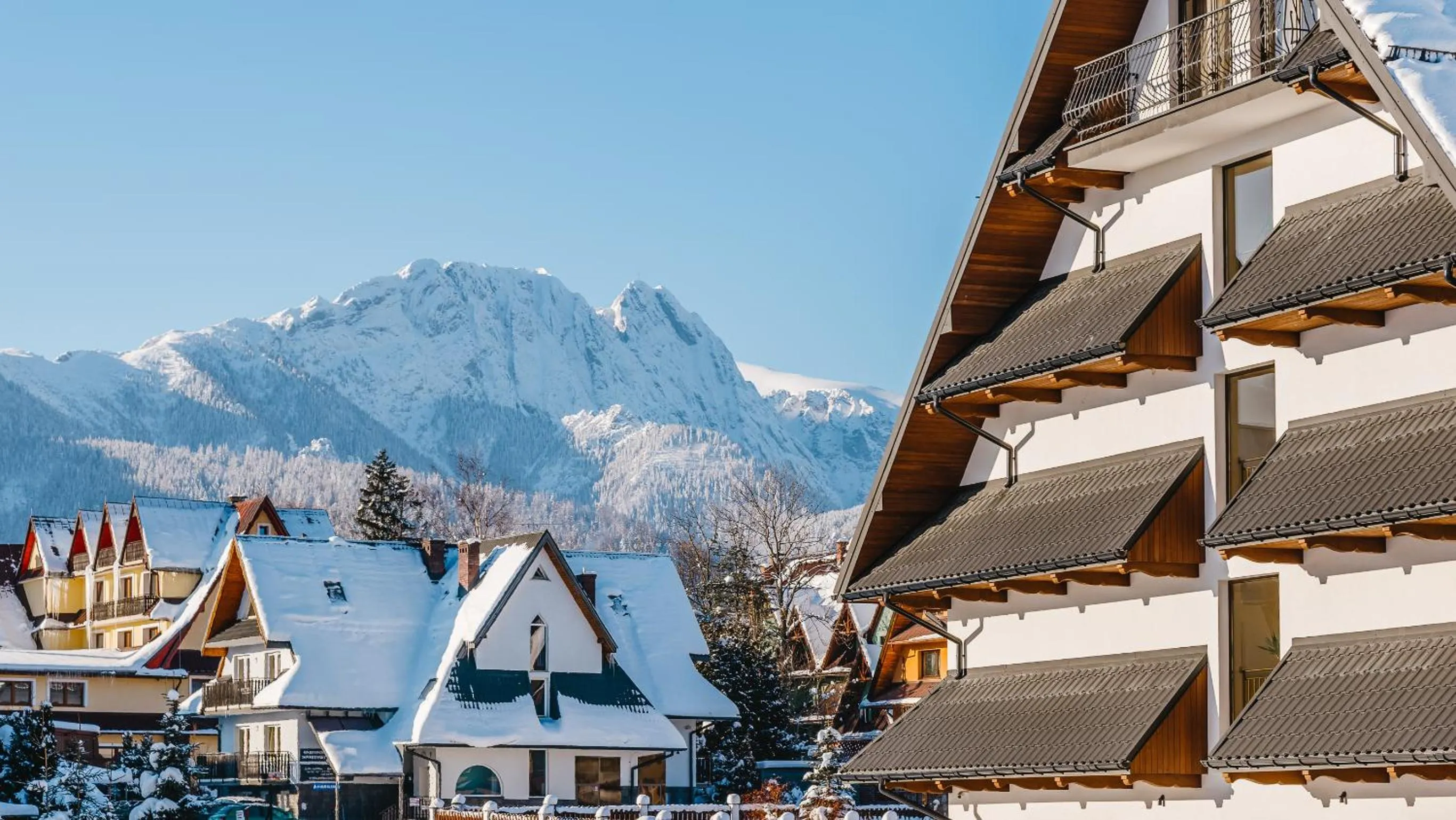 Property building in Hotel Paryski Art & Business Zakopane - Basen Jacuzzi Sauna Małpi Gaj