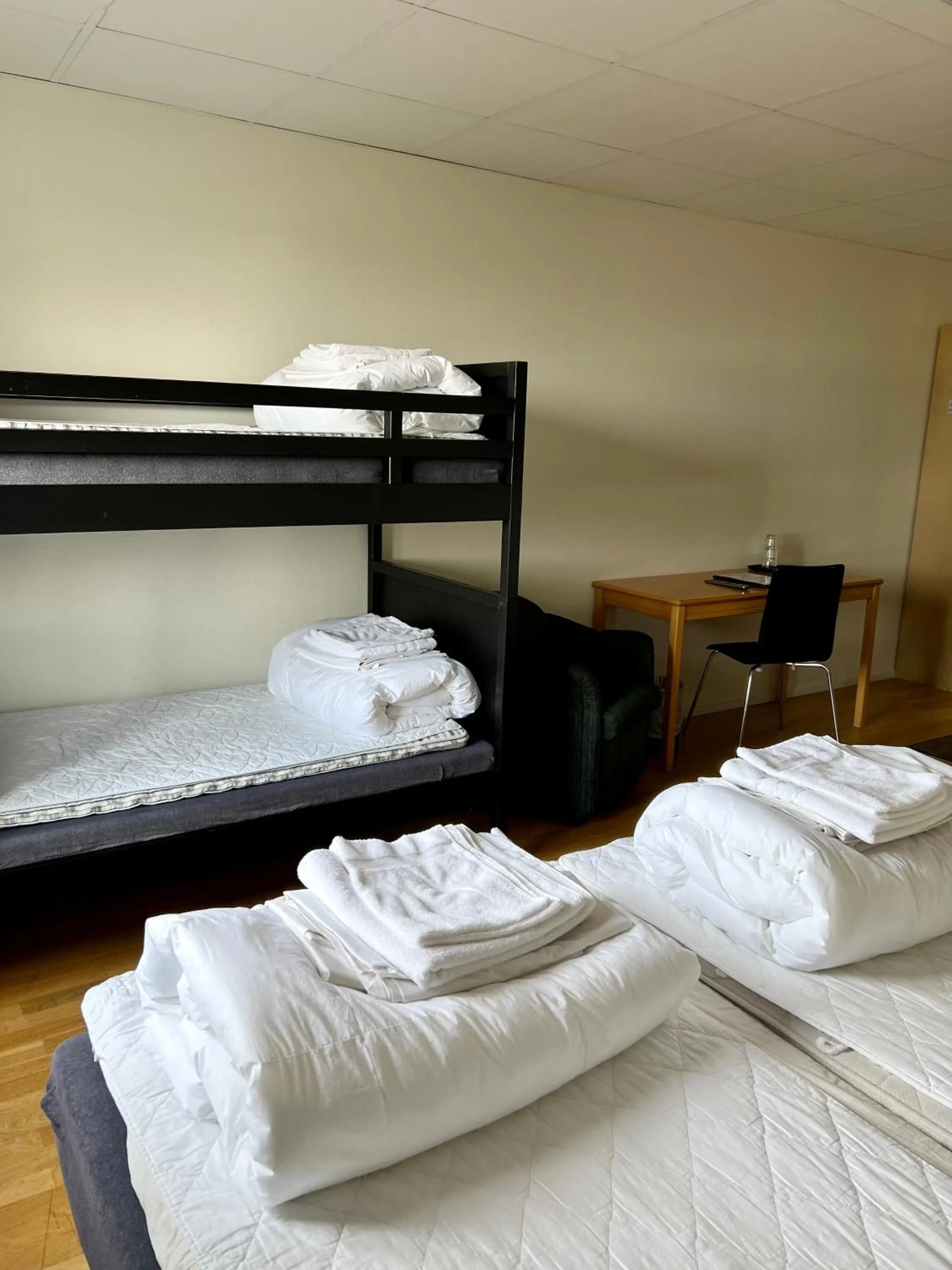 Bed in Vandrarhem Nattmössan