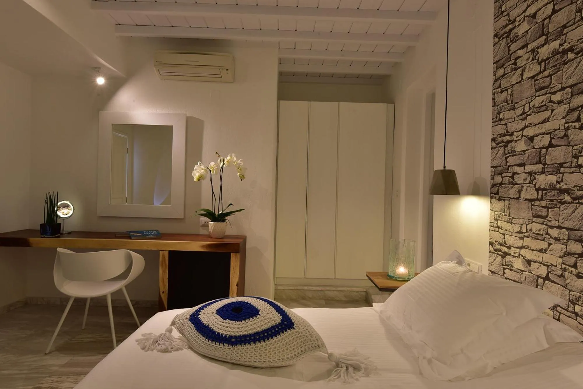 Bedroom in Hermes Mykonos Hotel