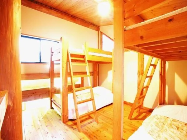 Bed in Kurokawa Mori no Cottage