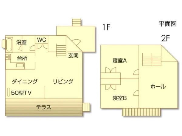 Floor plan in Kurokawa Mori no Cottage