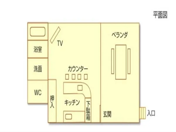 Floor plan in Kurokawa Mori no Cottage