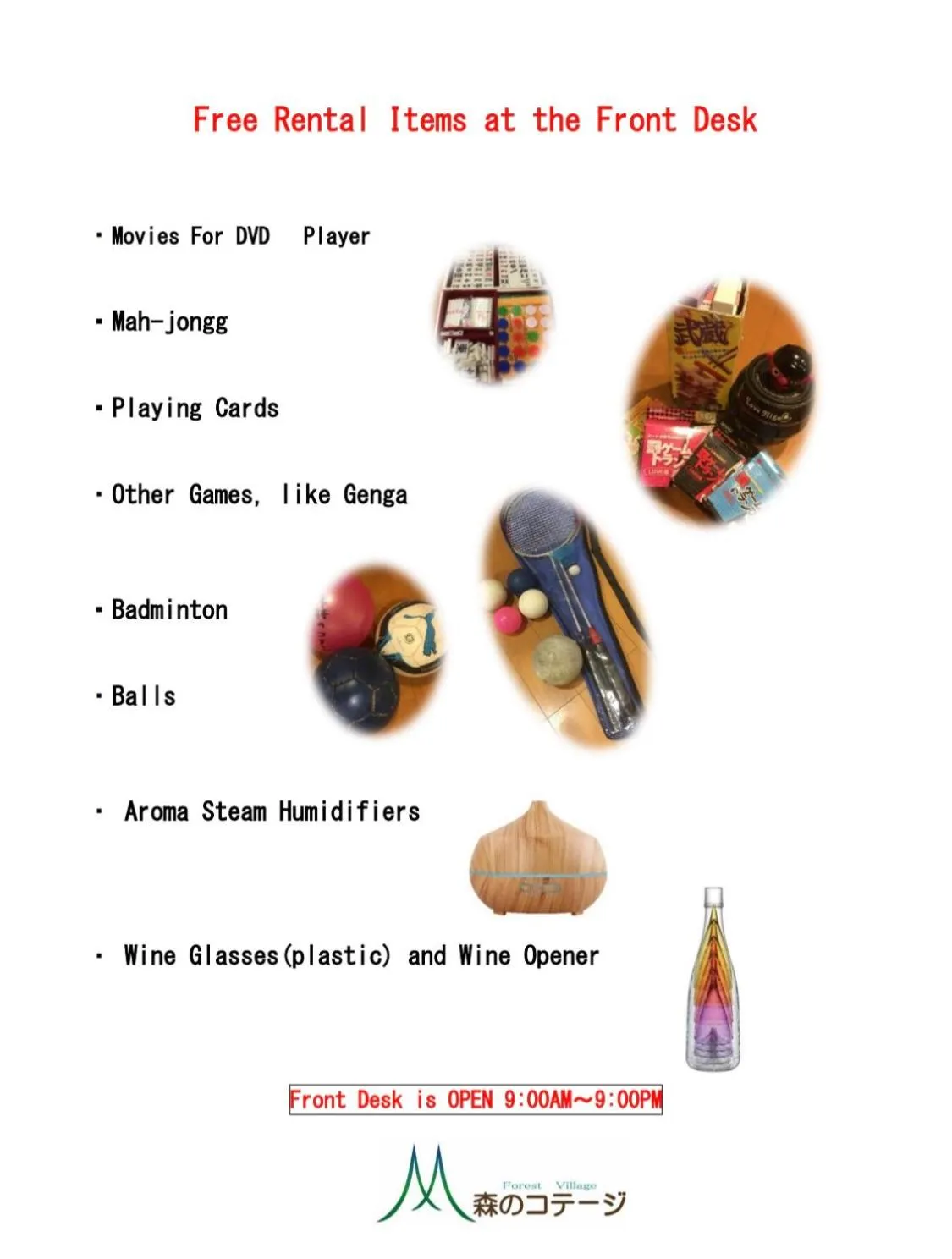 Activities in Kurokawa Mori no Cottage