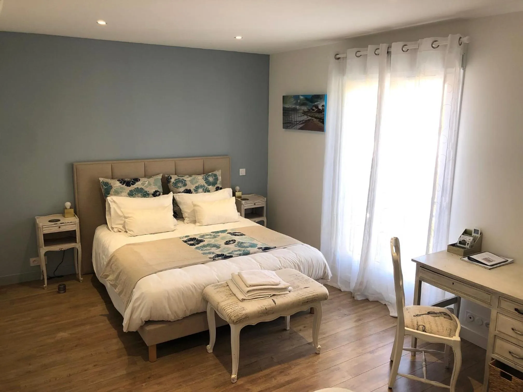 Bed in Les chambres d'hôtes de Pascale