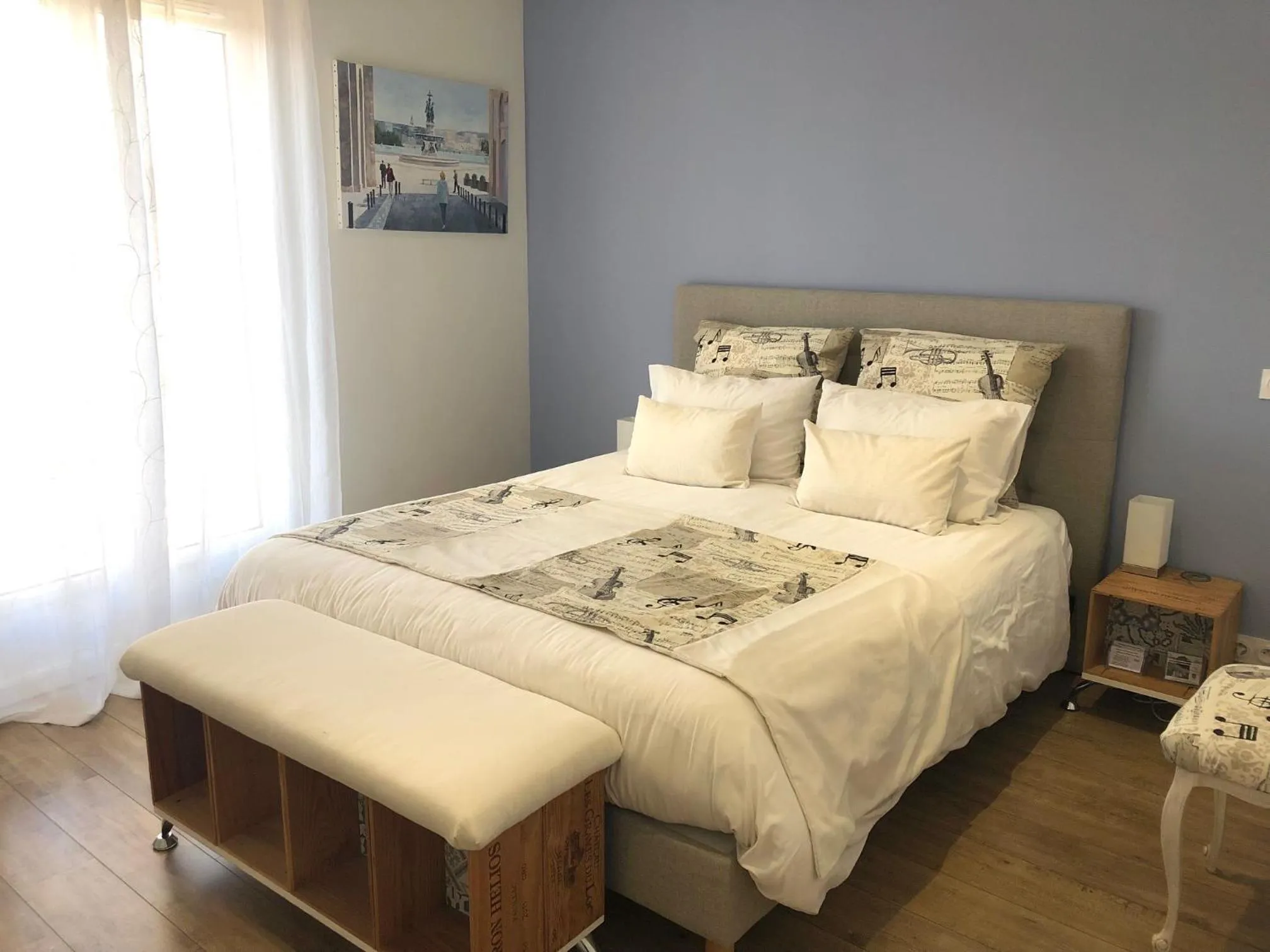 Bed in Les chambres d'hôtes de Pascale