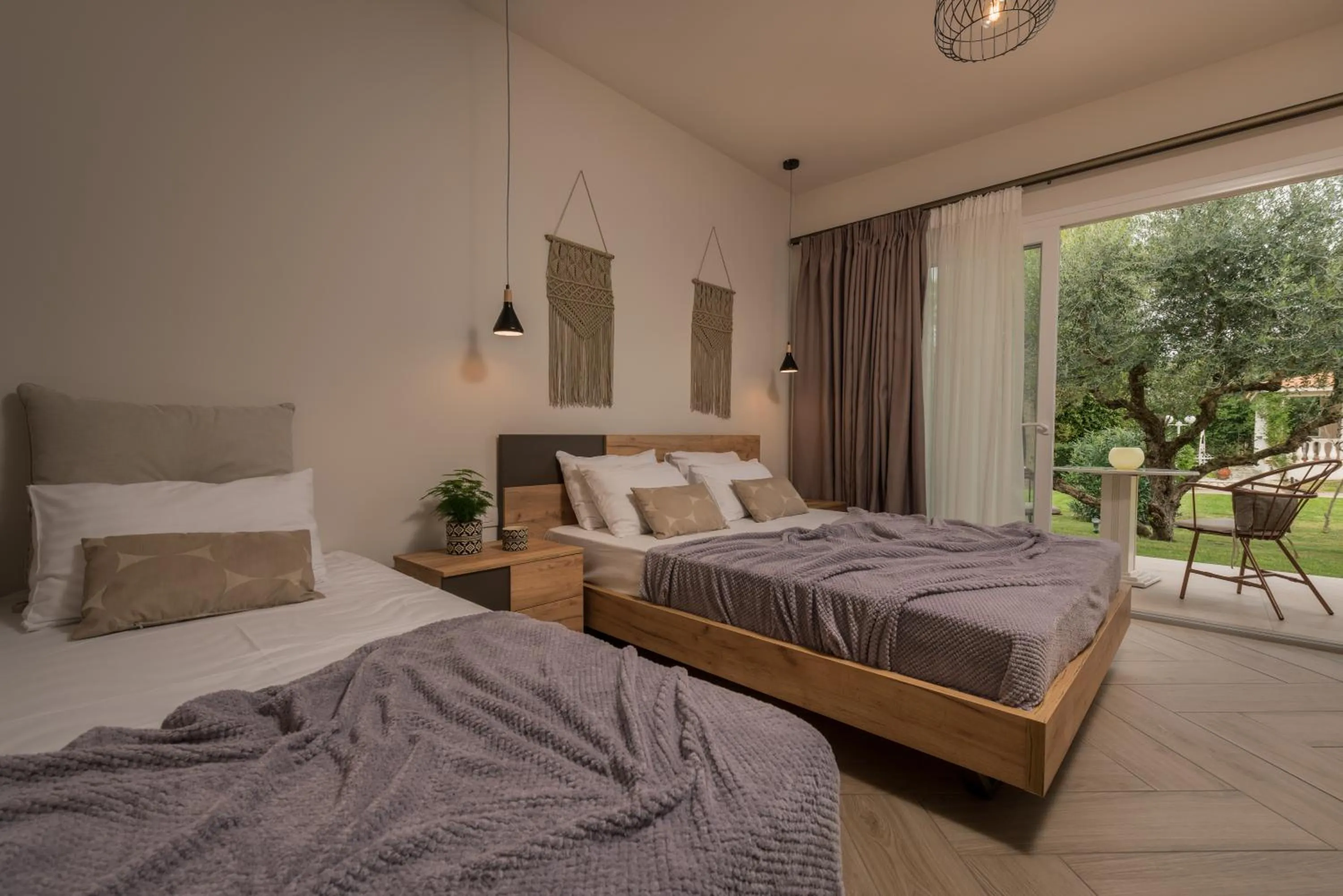 Bed in Aeolos Boutique Hotel & Suites