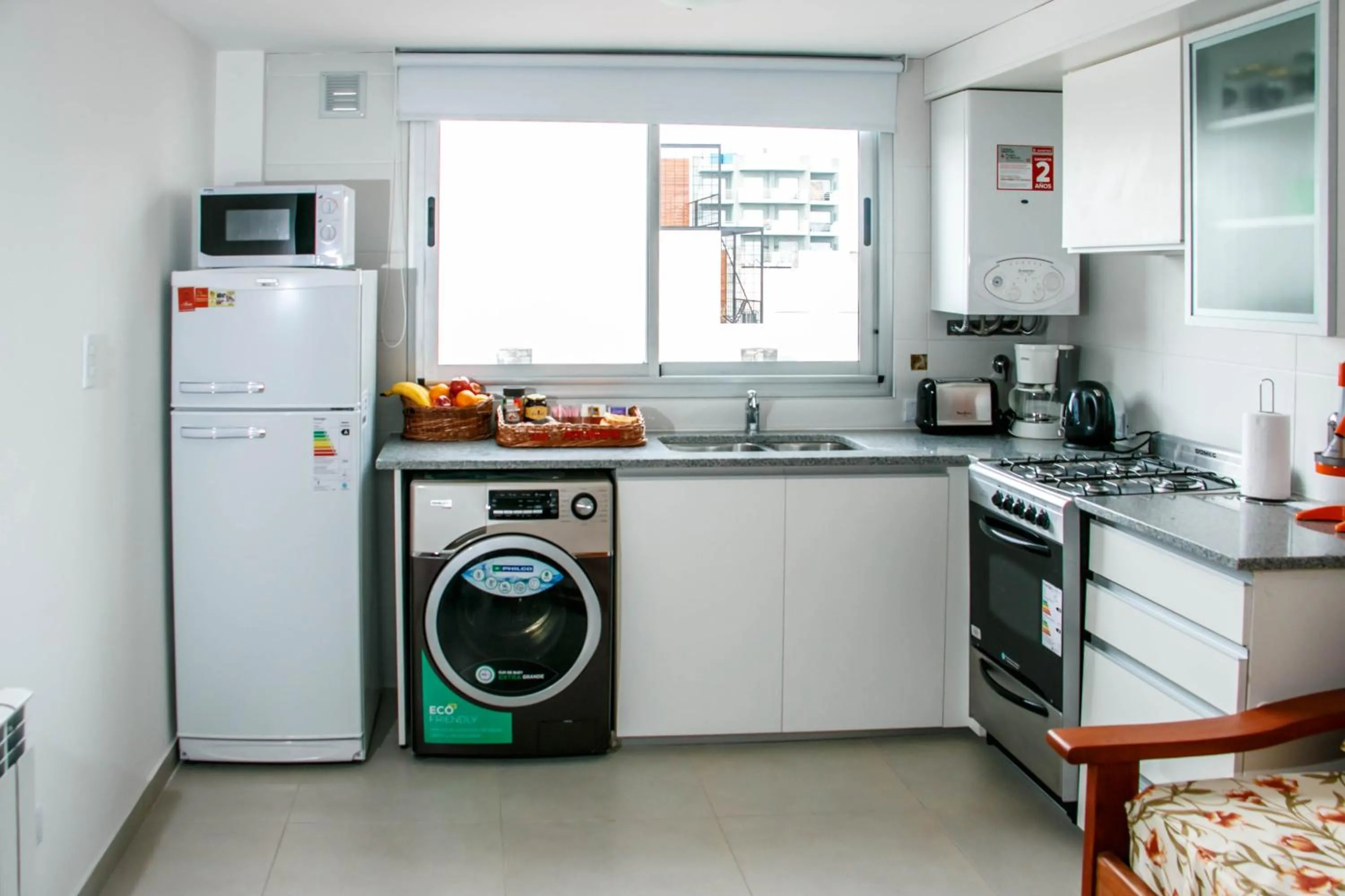 Communal kitchen in Los Asturianos APART amentos 1 y 2 Mar del Plata