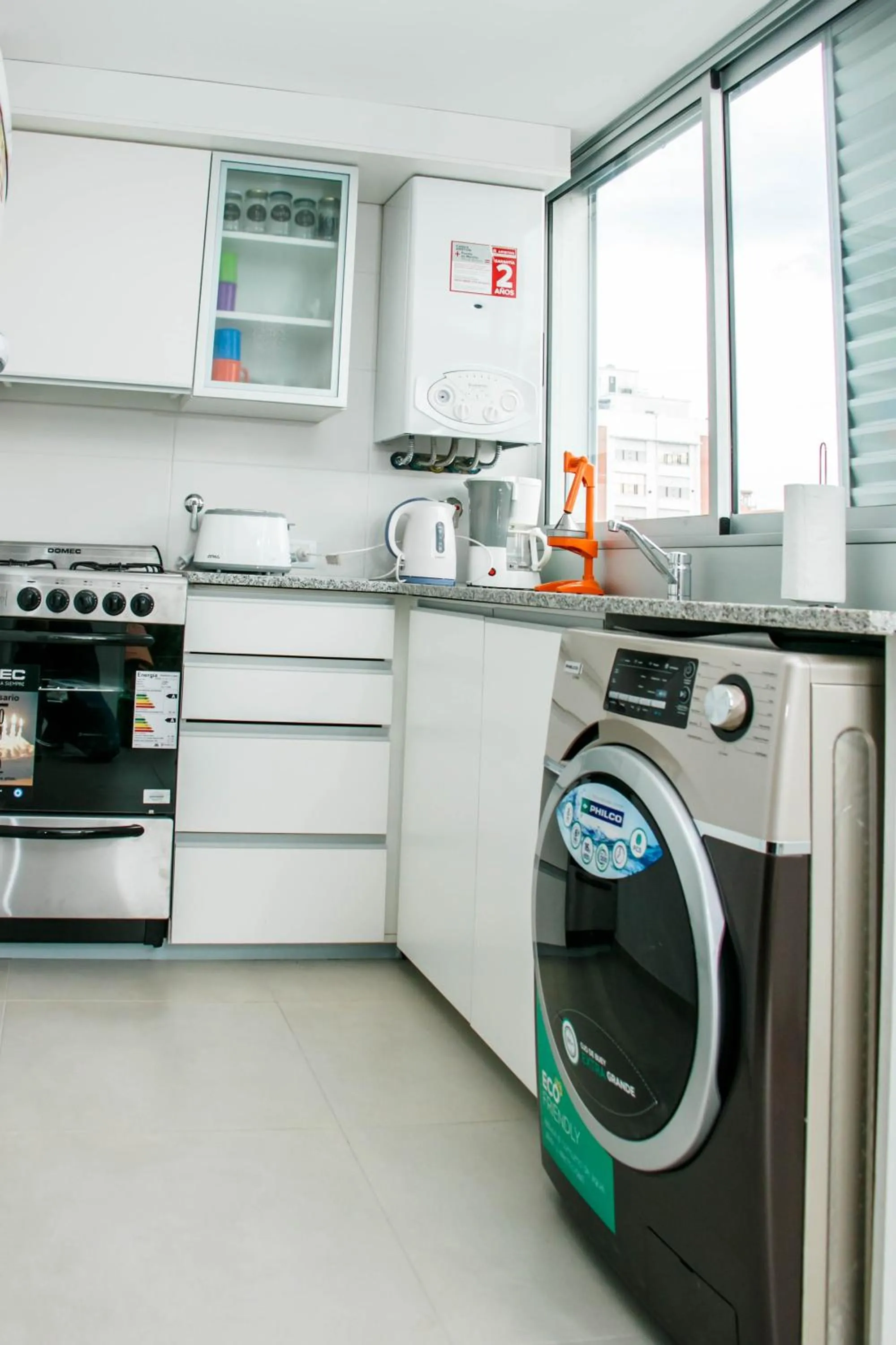 Communal kitchen in Los Asturianos APART amentos 1 y 2 Mar del Plata