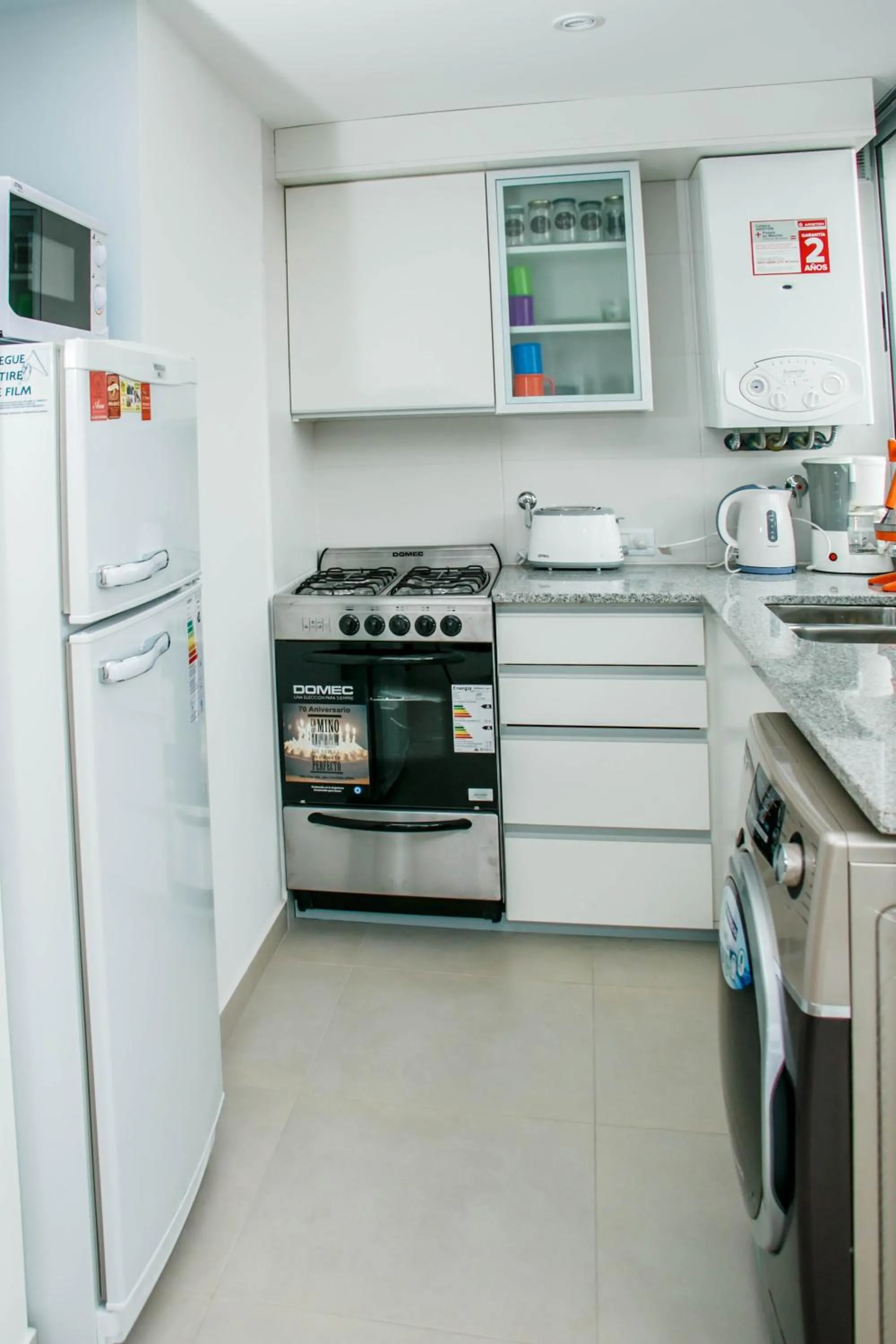 Communal kitchen in Los Asturianos APART amentos 1 y 2 Mar del Plata