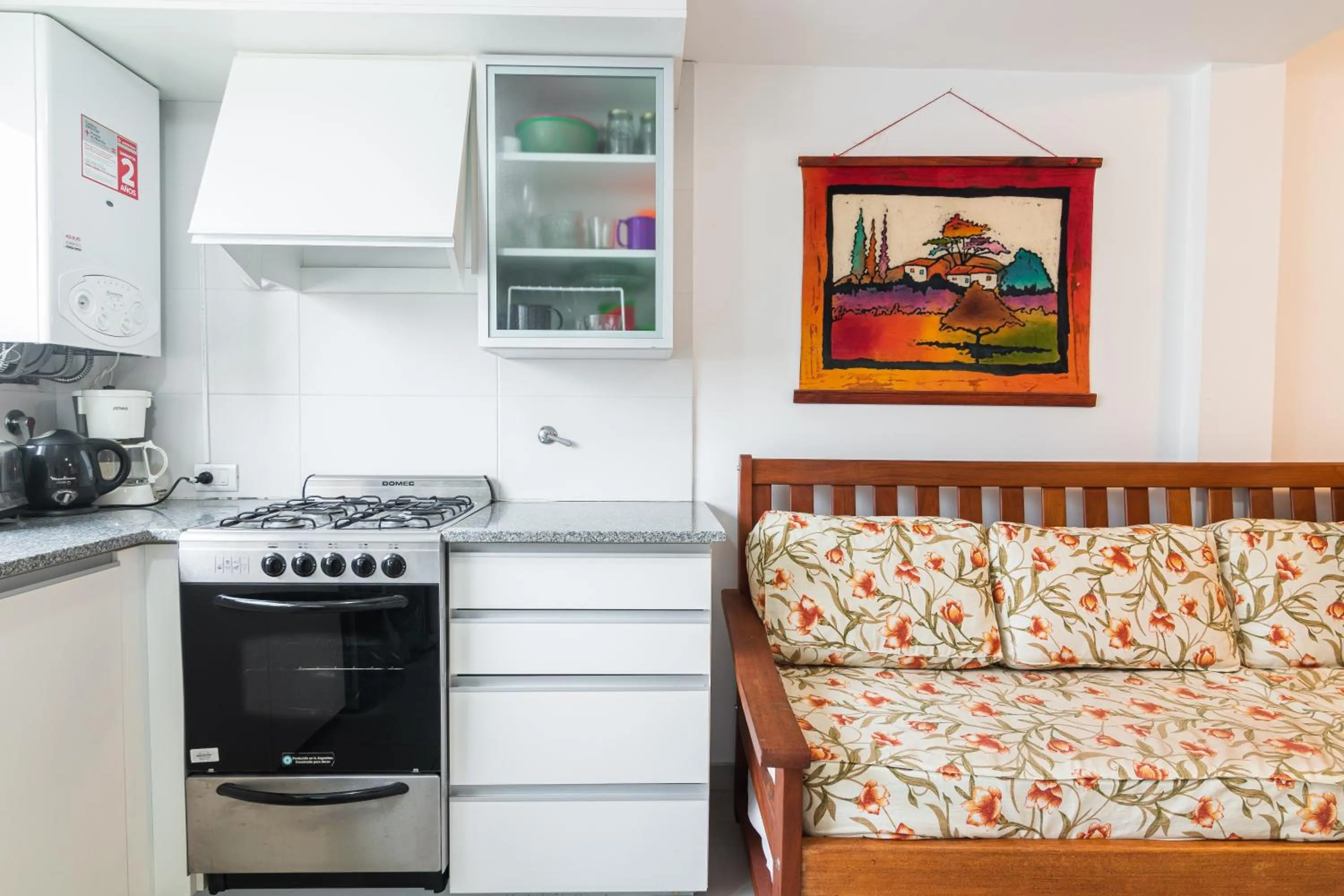Kitchen or kitchenette in Los Asturianos APART amentos 1 y 2 Mar del Plata
