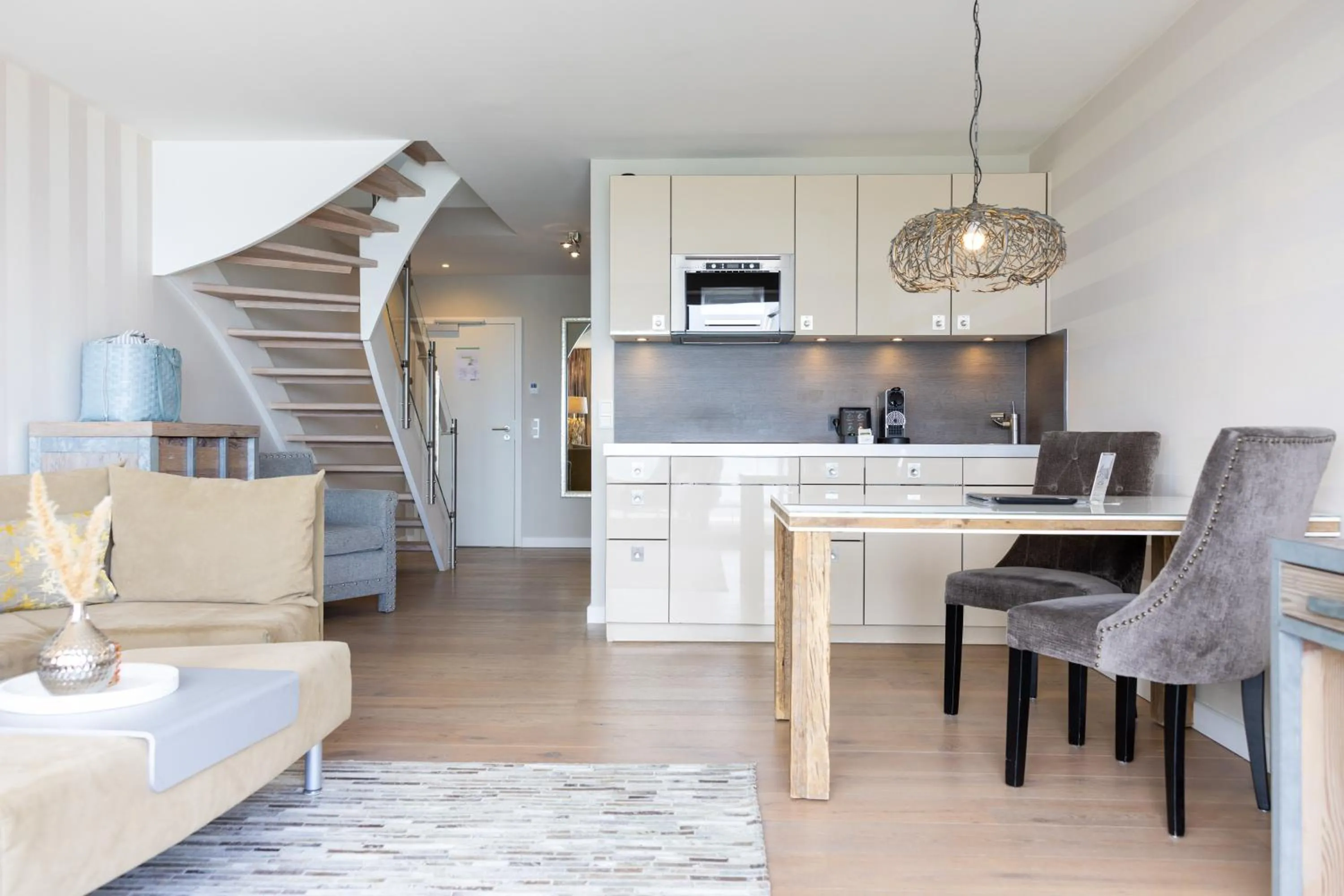 Kitchen or kitchenette in Hotel STRAND am Königshafen