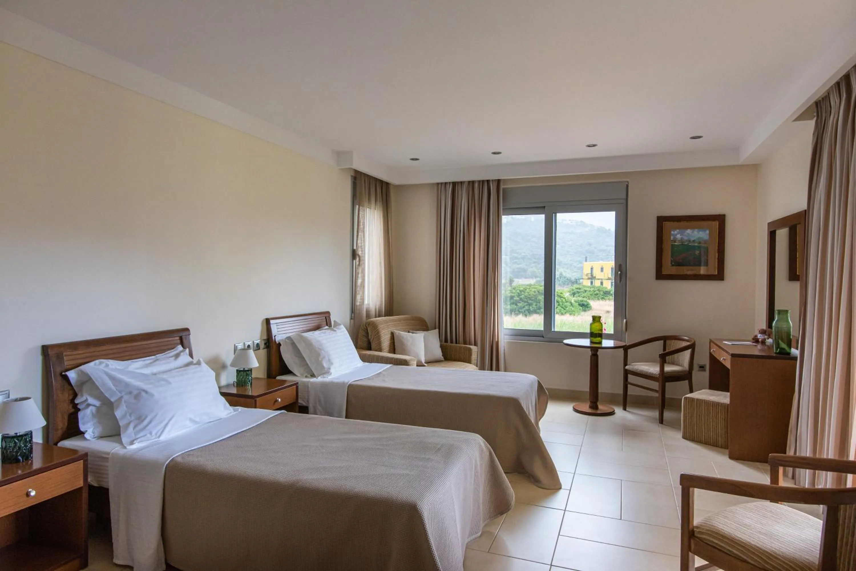 Bed in Almiriki Chios Rooms & Apartments