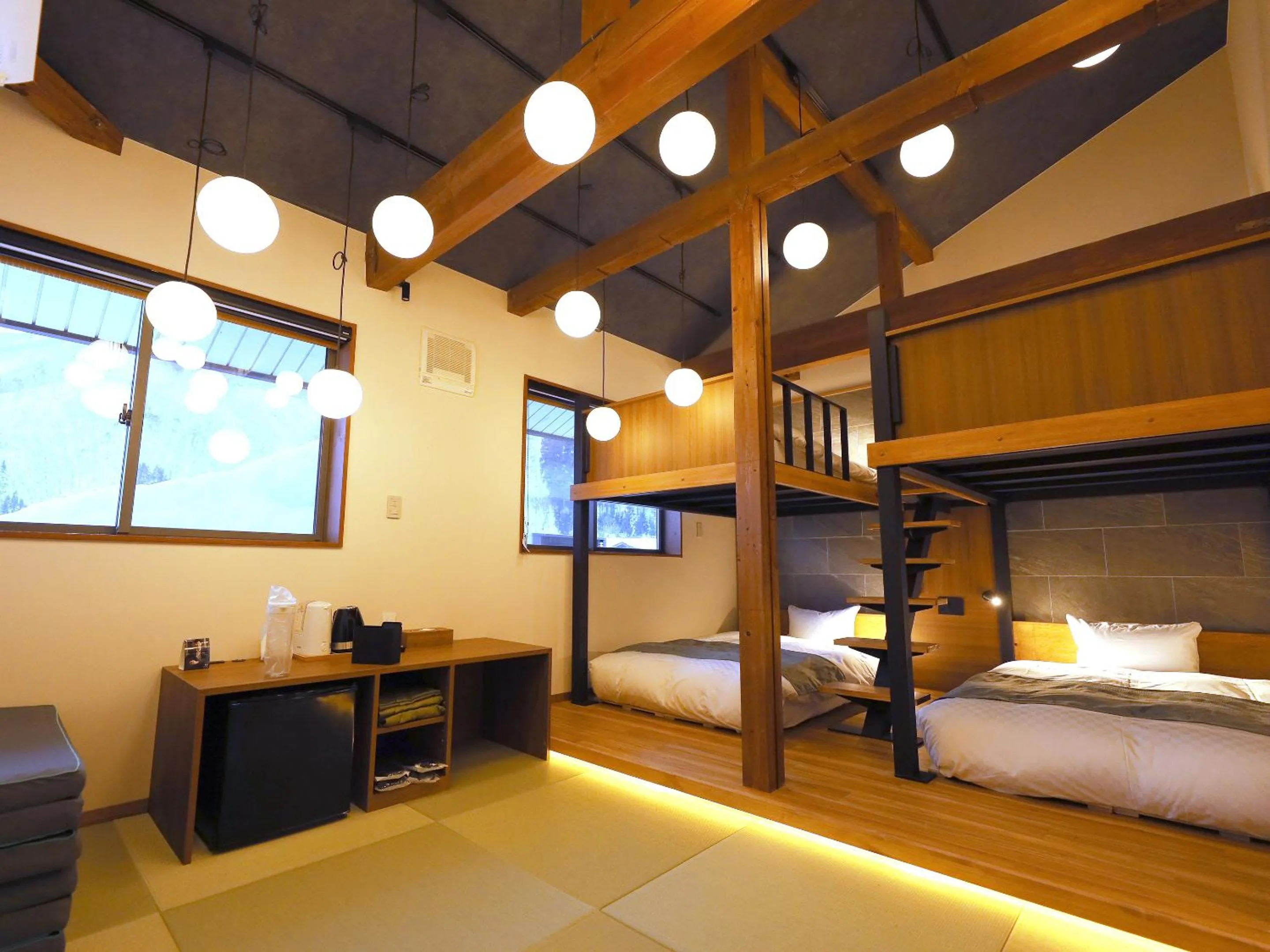 Bed in Hakuba Ryujin Onsen RYOKAN SUI