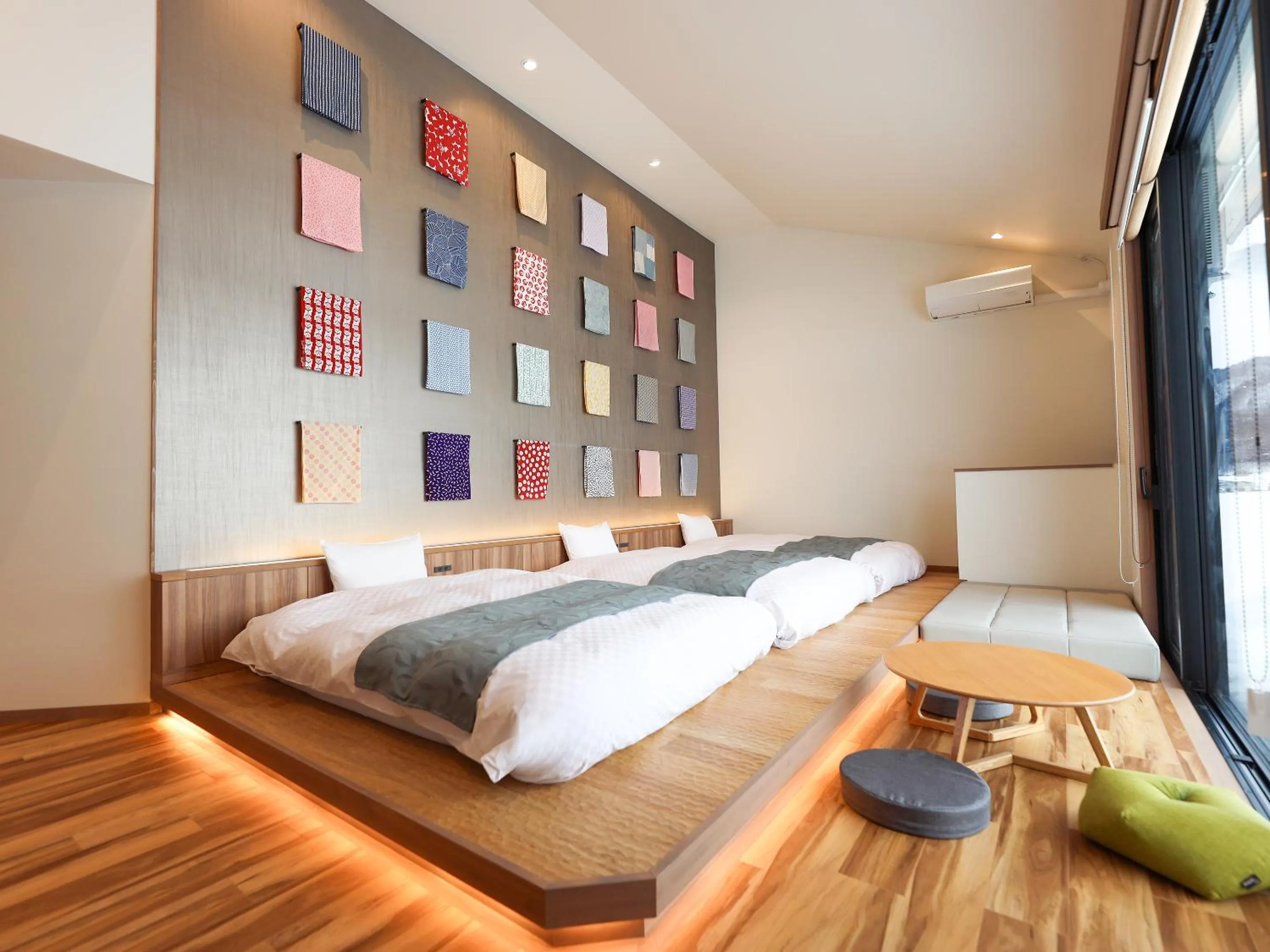 Bed in Hakuba Ryujin Onsen RYOKAN SUI