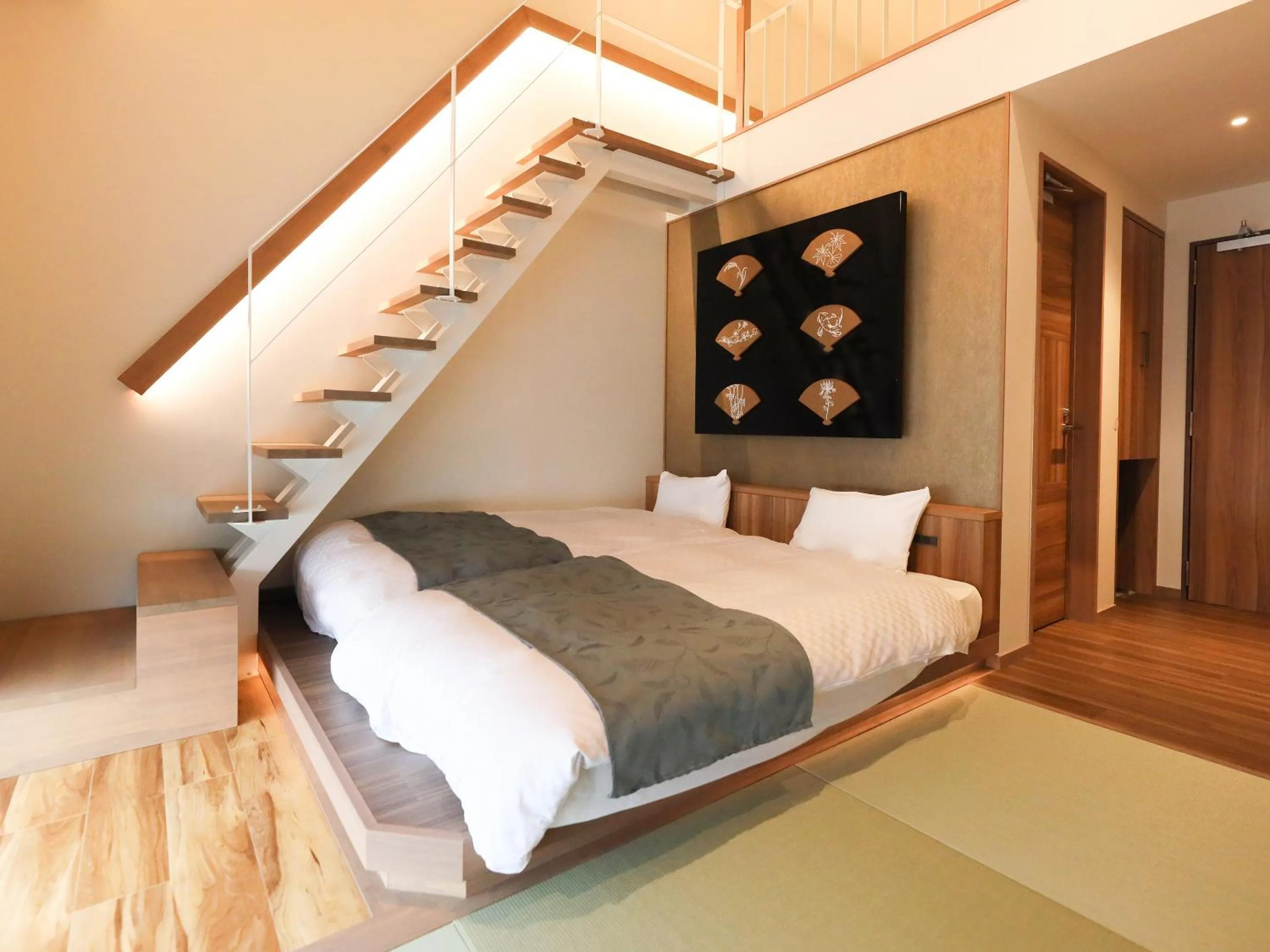 Bed in Hakuba Ryujin Onsen RYOKAN SUI