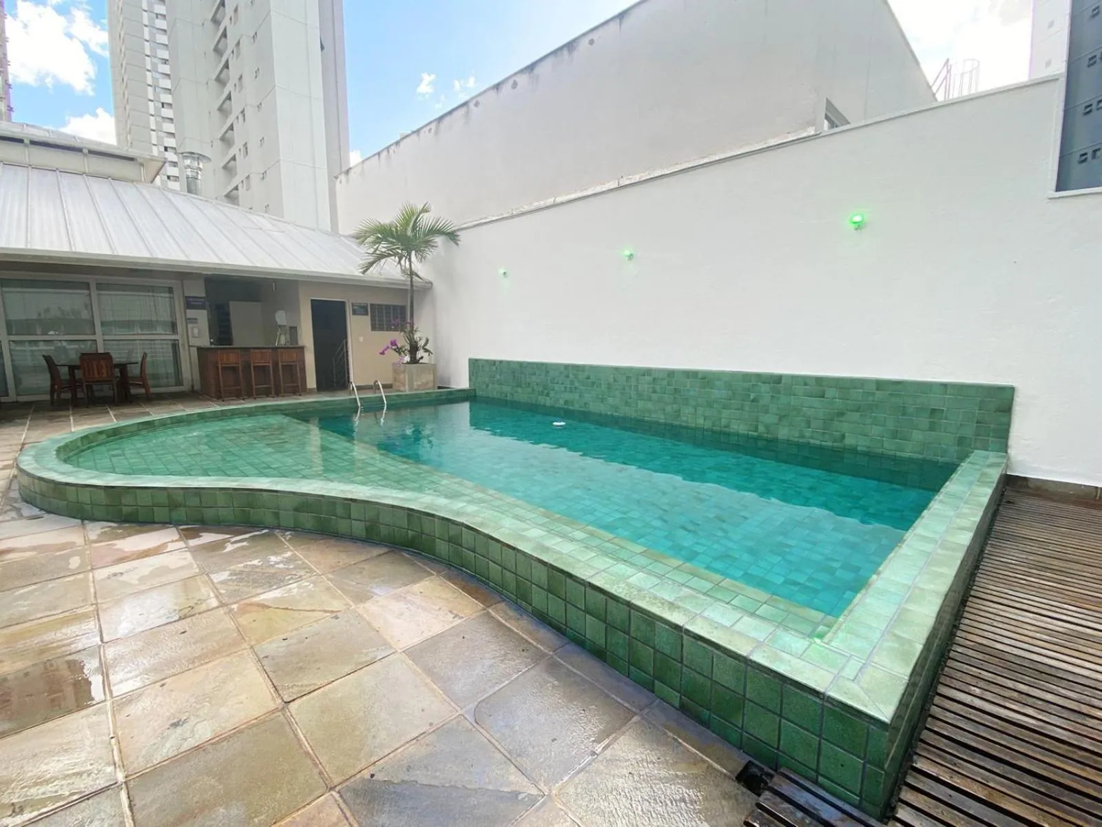 Pool view in Oitis Hotel