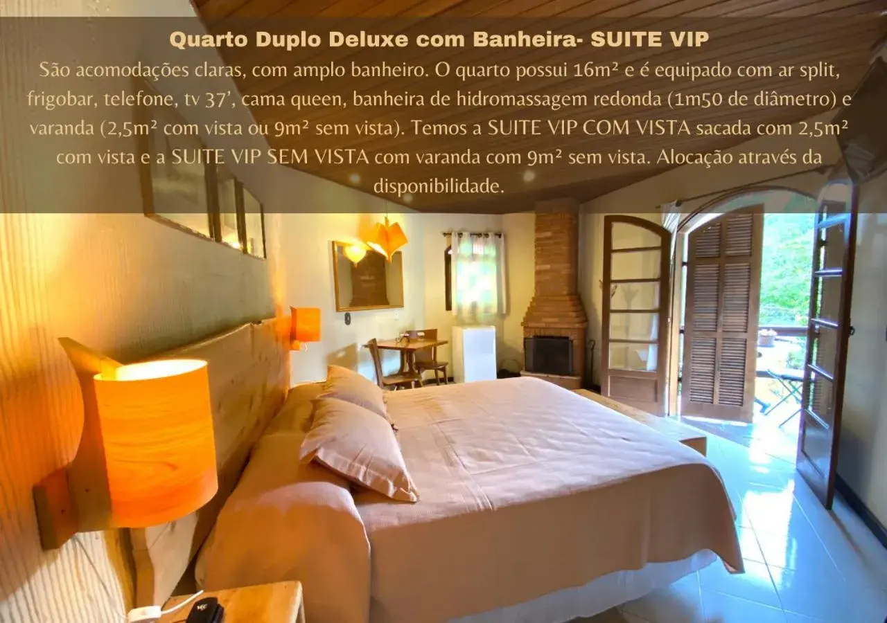 Deluxe Double Room with Bath in Hotel da Cachoeira Deluxe Double Room with Bath in Hotel da Cachoeira