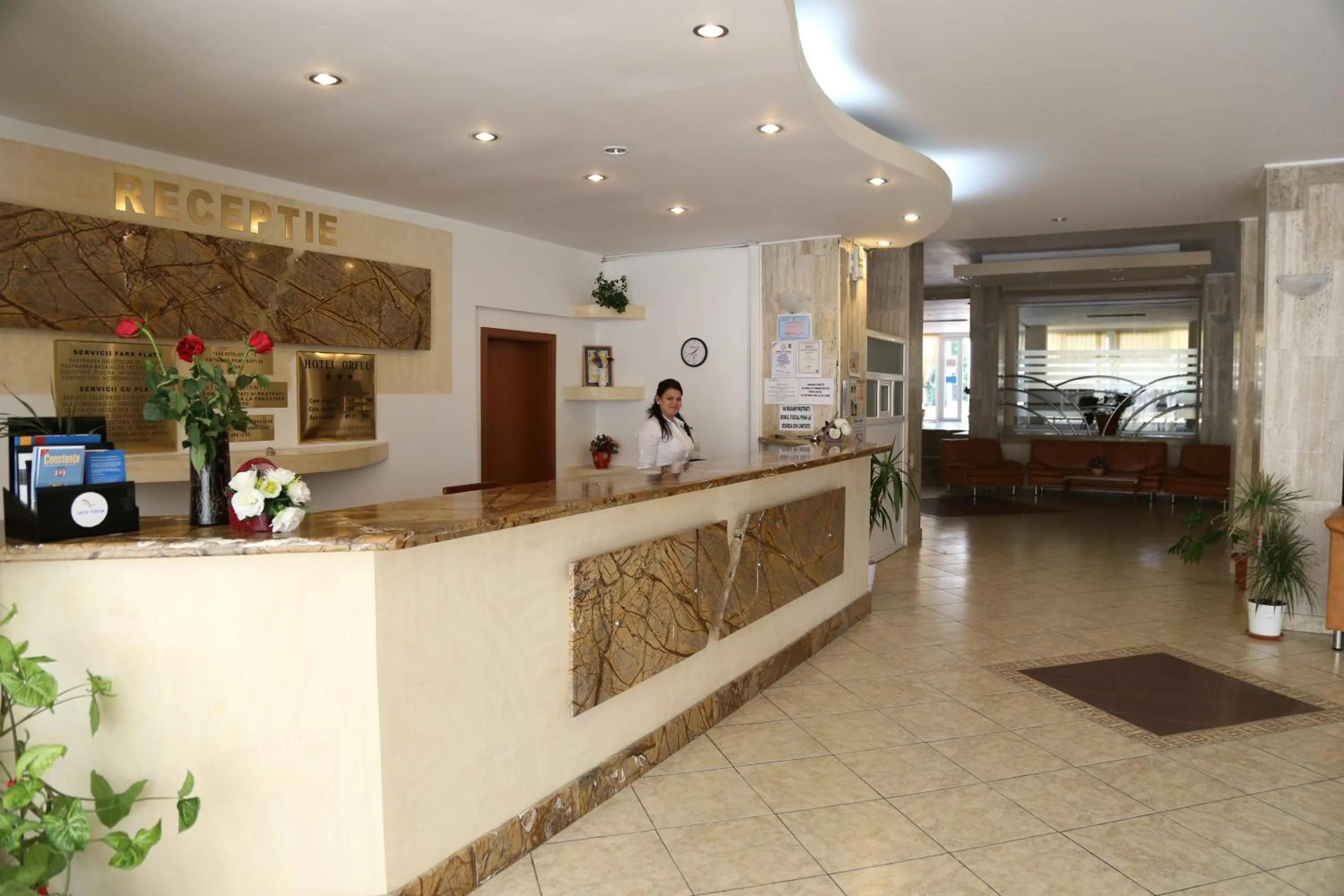 Lobby or reception in Hotel Orfeu