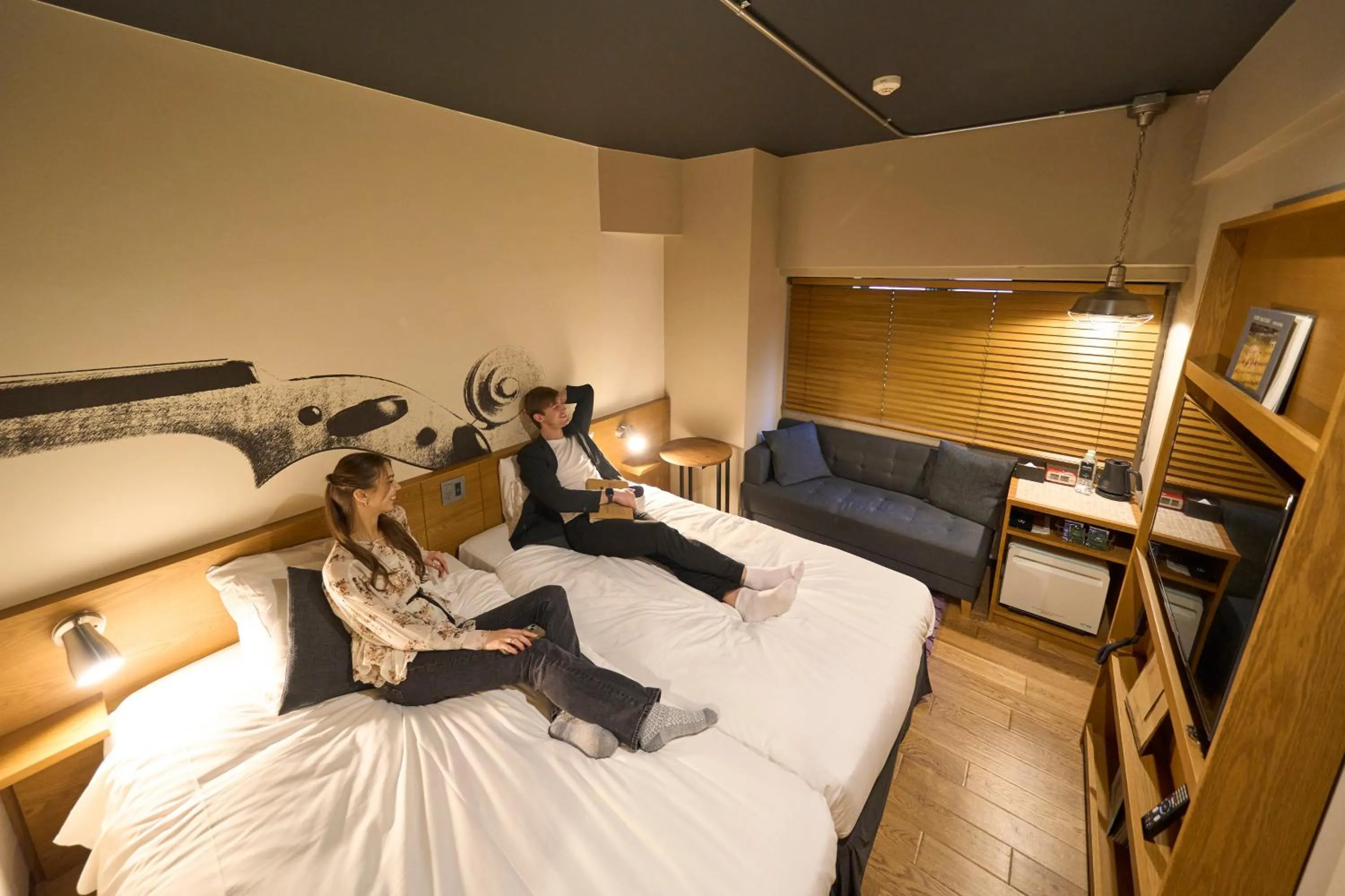 People, Bed in Hotel Resol Nagoya