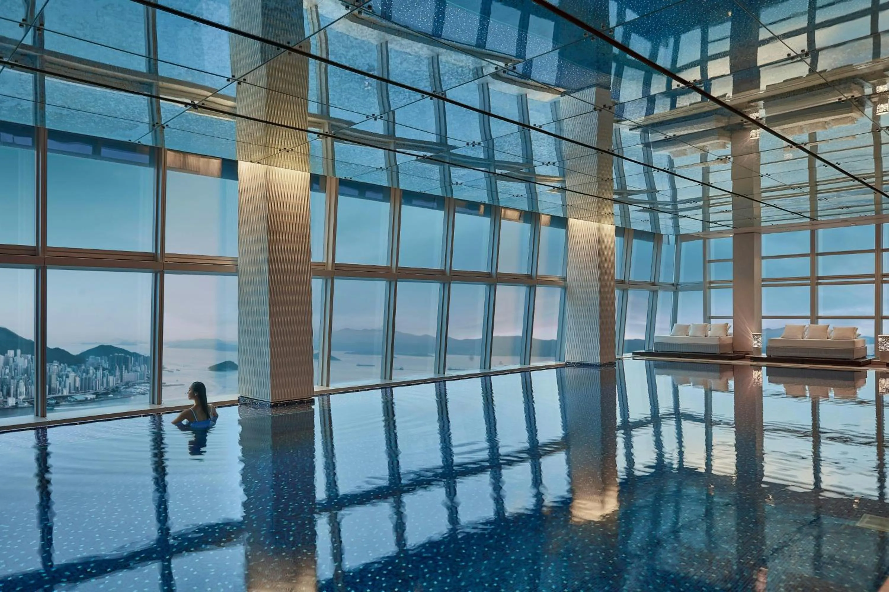 Swimming pool in The Ritz-Carlton, Hong Kong