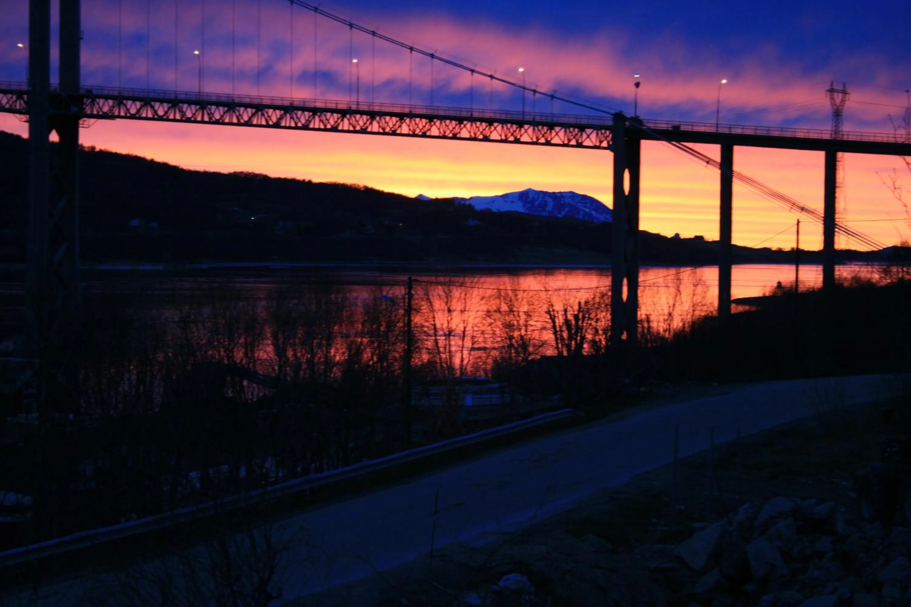 Landmark view in Tjeldsundbrua Hotel