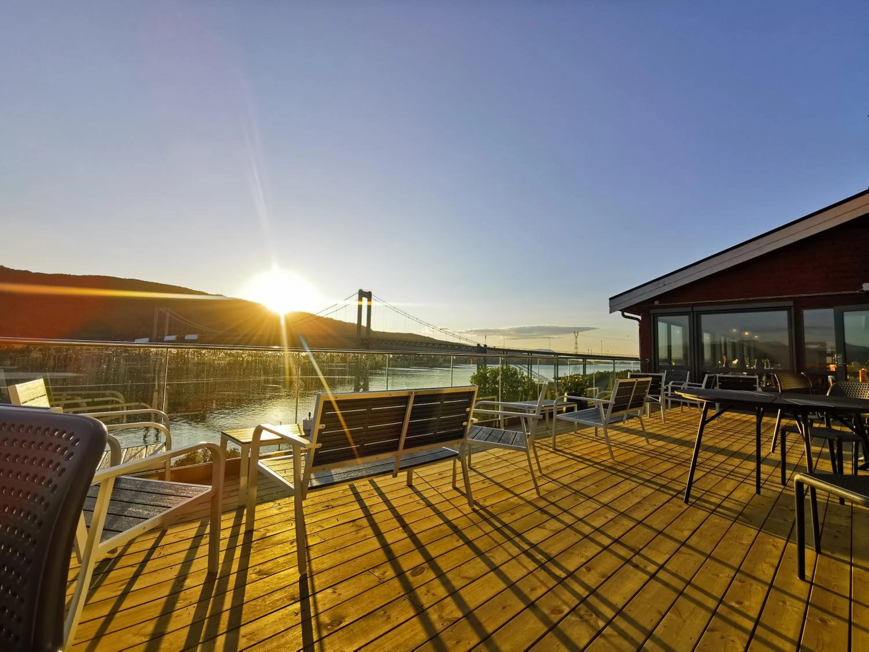Balcony/Terrace in Tjeldsundbrua Hotel