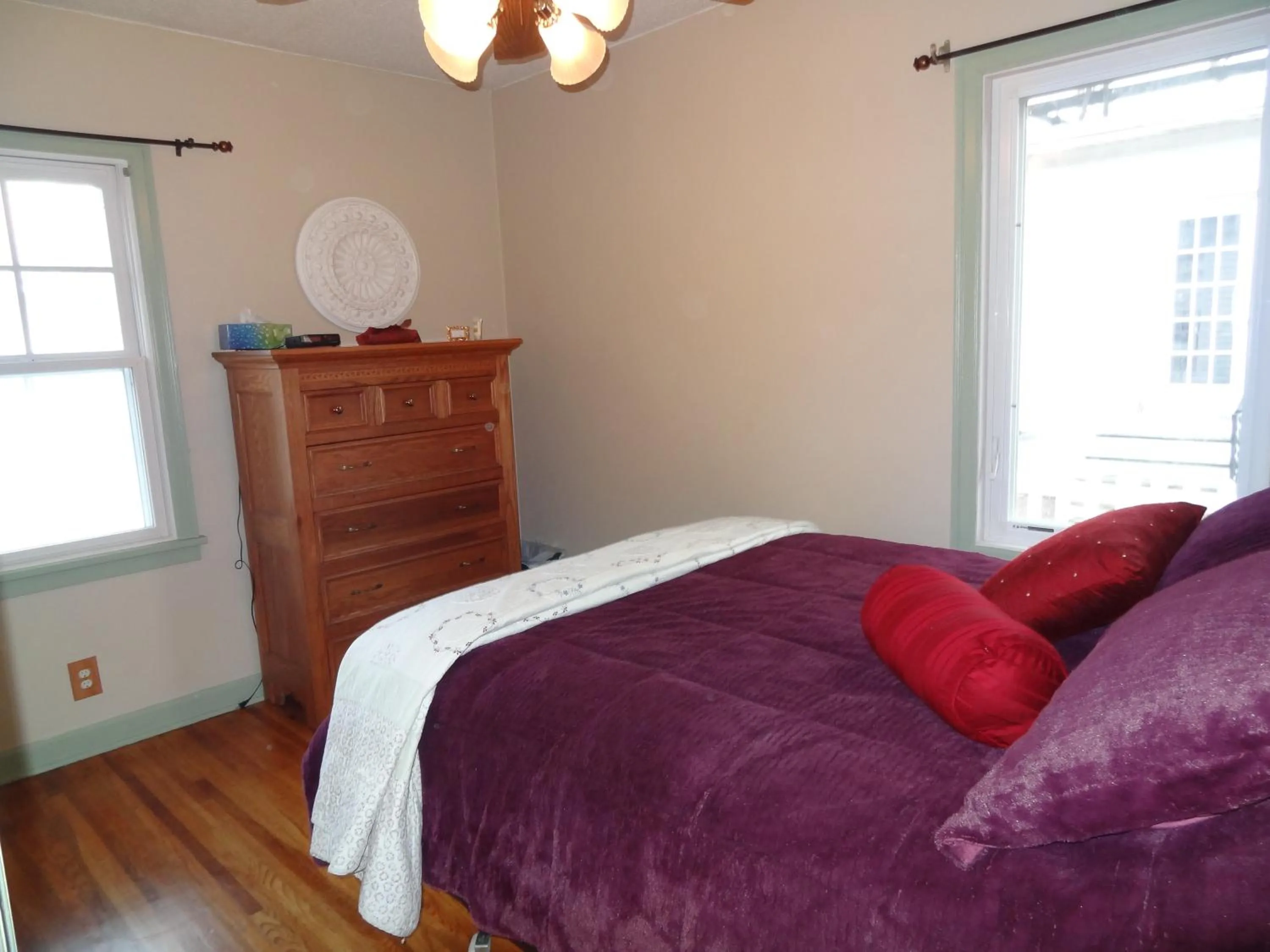 Bedroom, Bed in Covered By Faith Rentals -Storybook Home