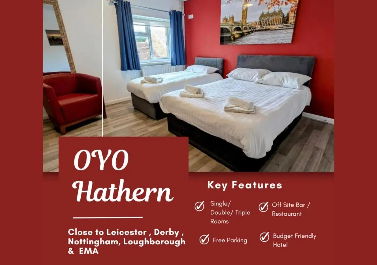 Bedroom, Bed in OYO Aparthotel Hathern - Loughborough Bedroom, Bed in OYO Aparthotel Hathern - Loughborough
