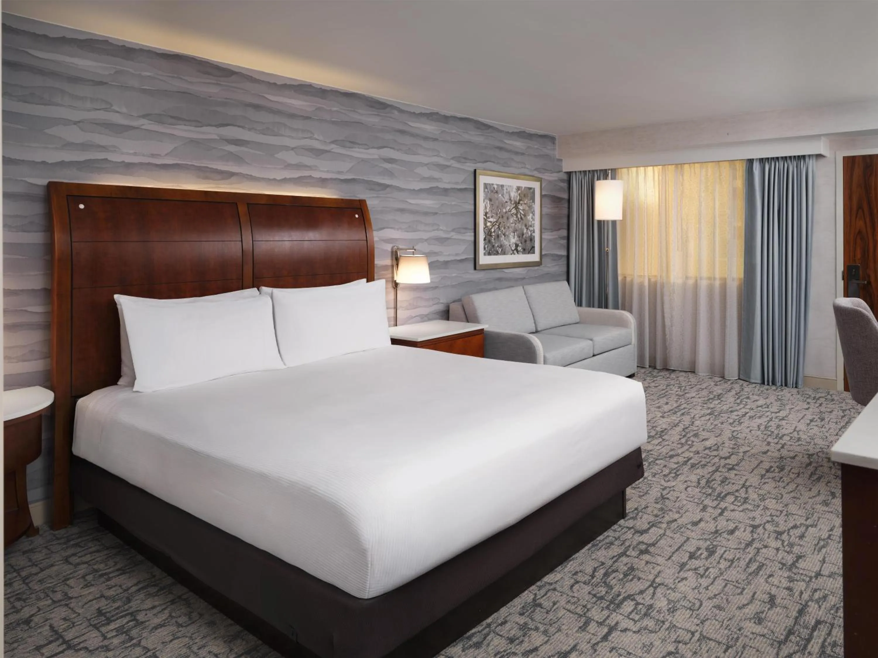 Living room, Bed in Hilton Washington DC/Rockville Hotel & Executive Meeting Center