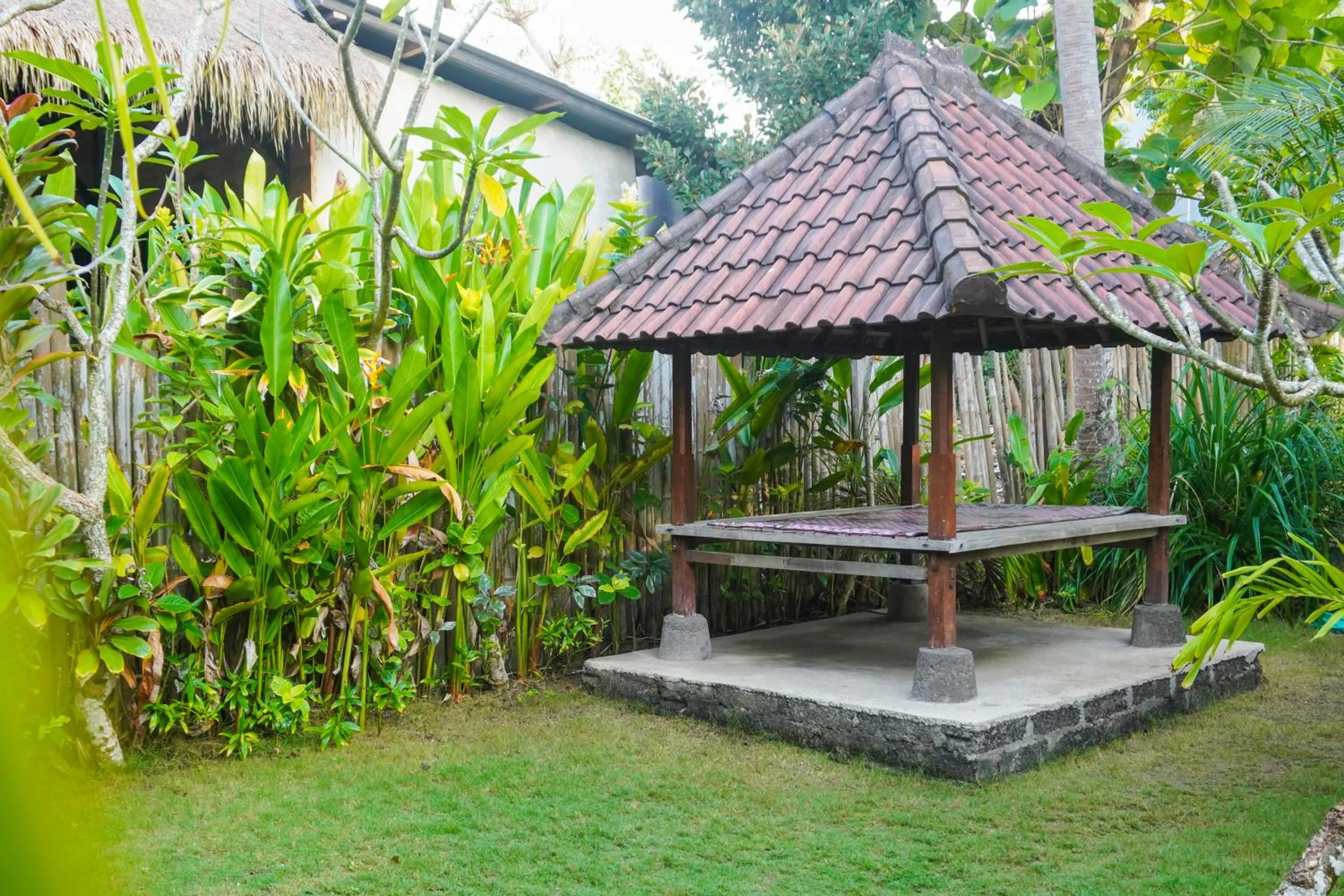 Garden view in Pemuntalan Guesthouse